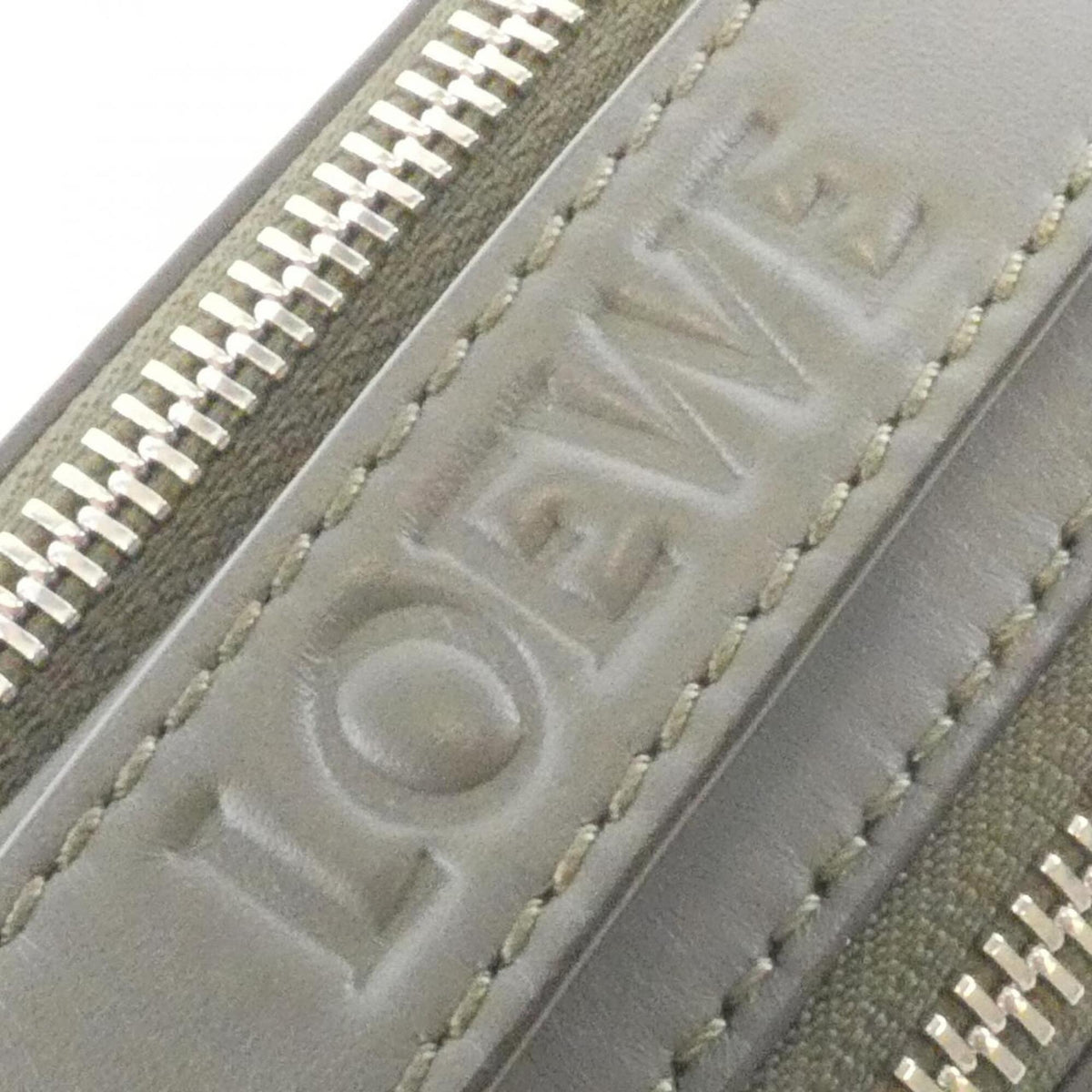 Loewe Green Khaki Leather Handbag Shoulder Bag Sling Bag (Pre-Owned)