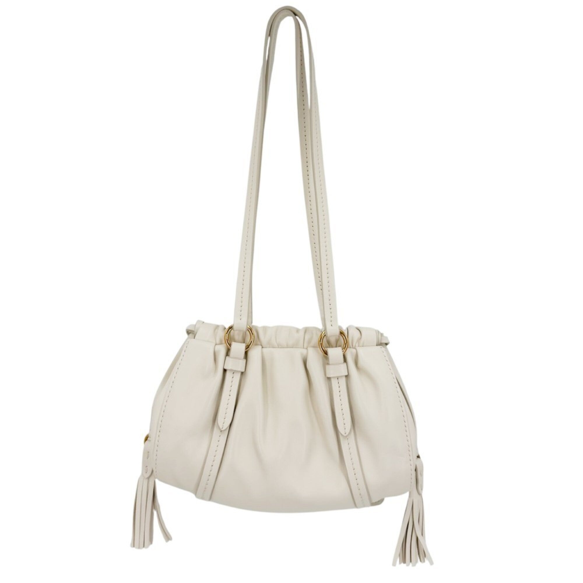 Miu Miu Ivory Leather Handbag (Pre-Owned)