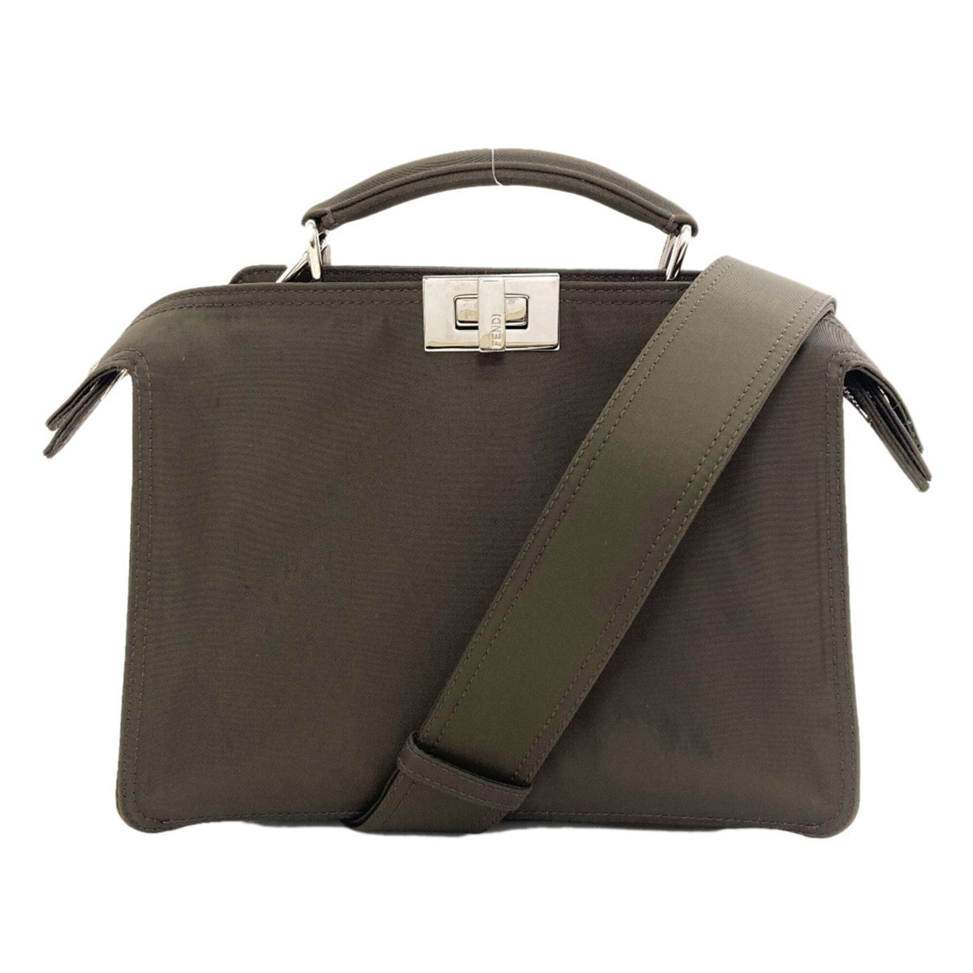 Fendi Khaki Nylon Handbag (Pre-Owned)
