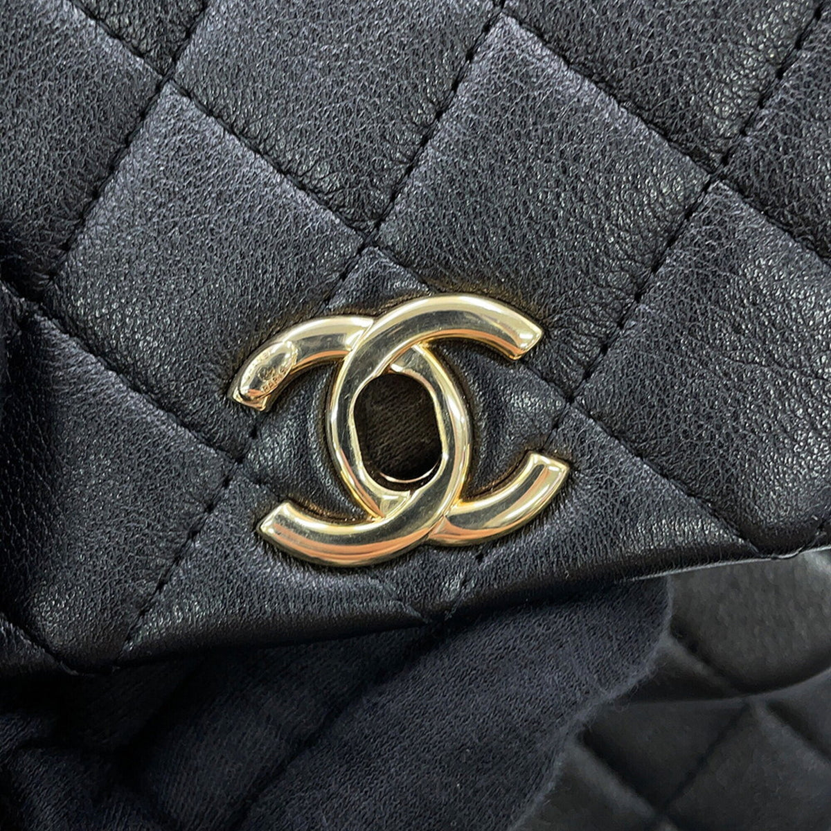 Chanel Matelasse Black Leather Backpack (Pre-Owned)