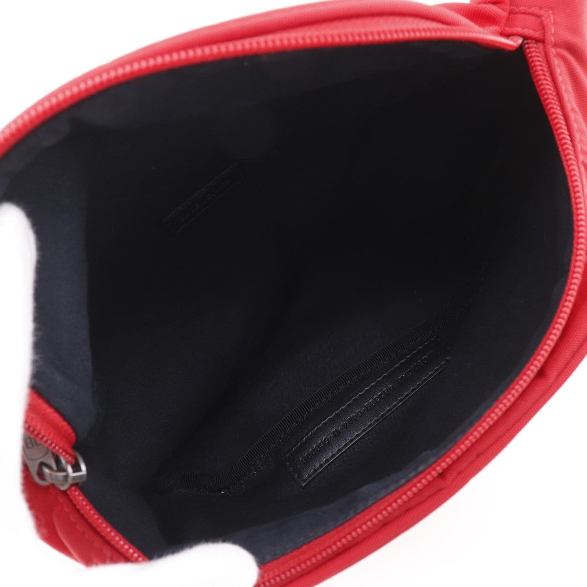 Balenciaga Red Color Nylon Canvas Fanny Pack Sling Bag (Pre-Owned)