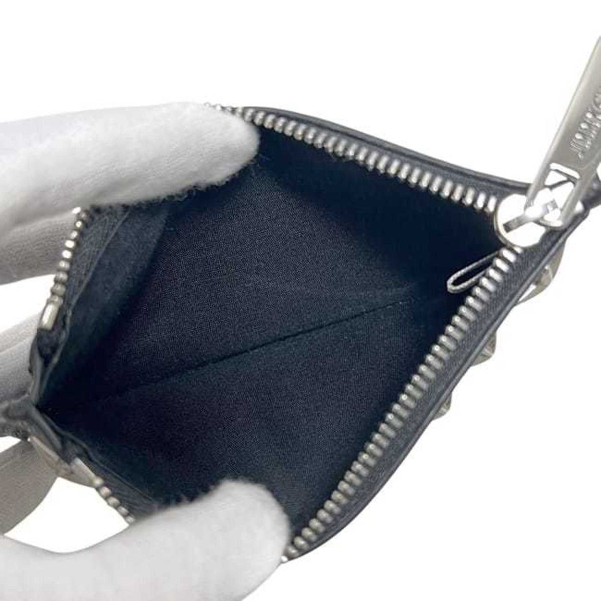 Jimmy Choo Black Leather Coin Purse/Coin Case (Pre-Owned)
