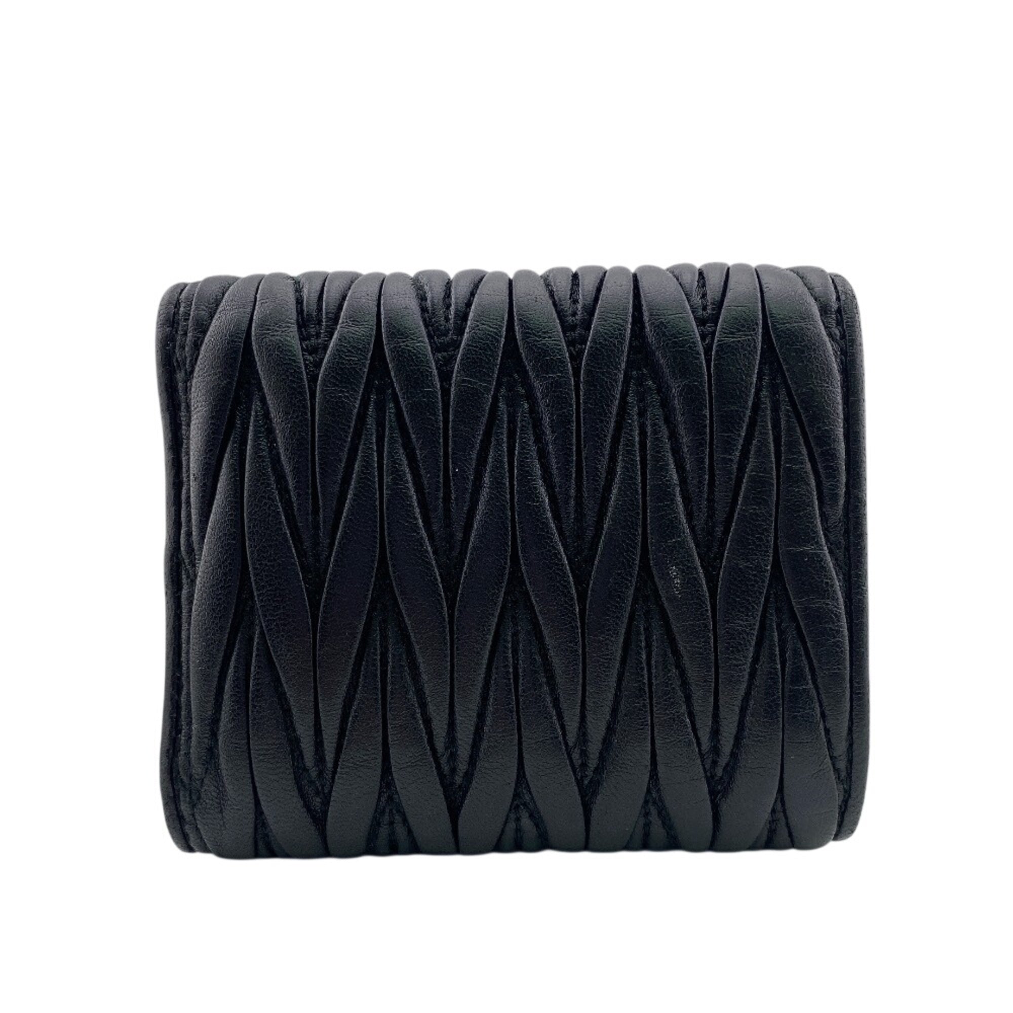 Miu Miu Black Leather Wallet (Tri-Fold) (Pre-Owned)