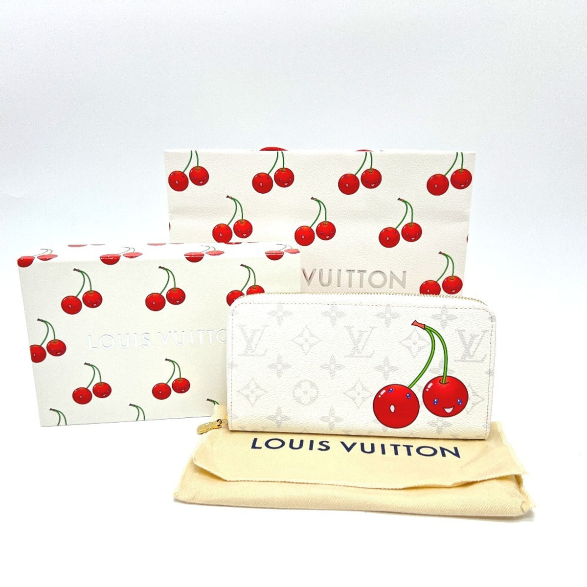 Louis Vuitton Monogram White Monogram Long Wallet (Bi-Fold) (Pre-Owned)