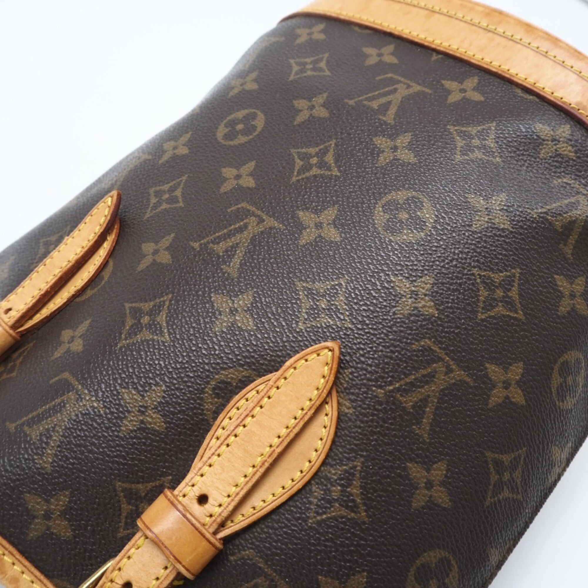 Louis Vuitton Monogram Brown Coated Canvas Leather Handbag (Pre-Owned)