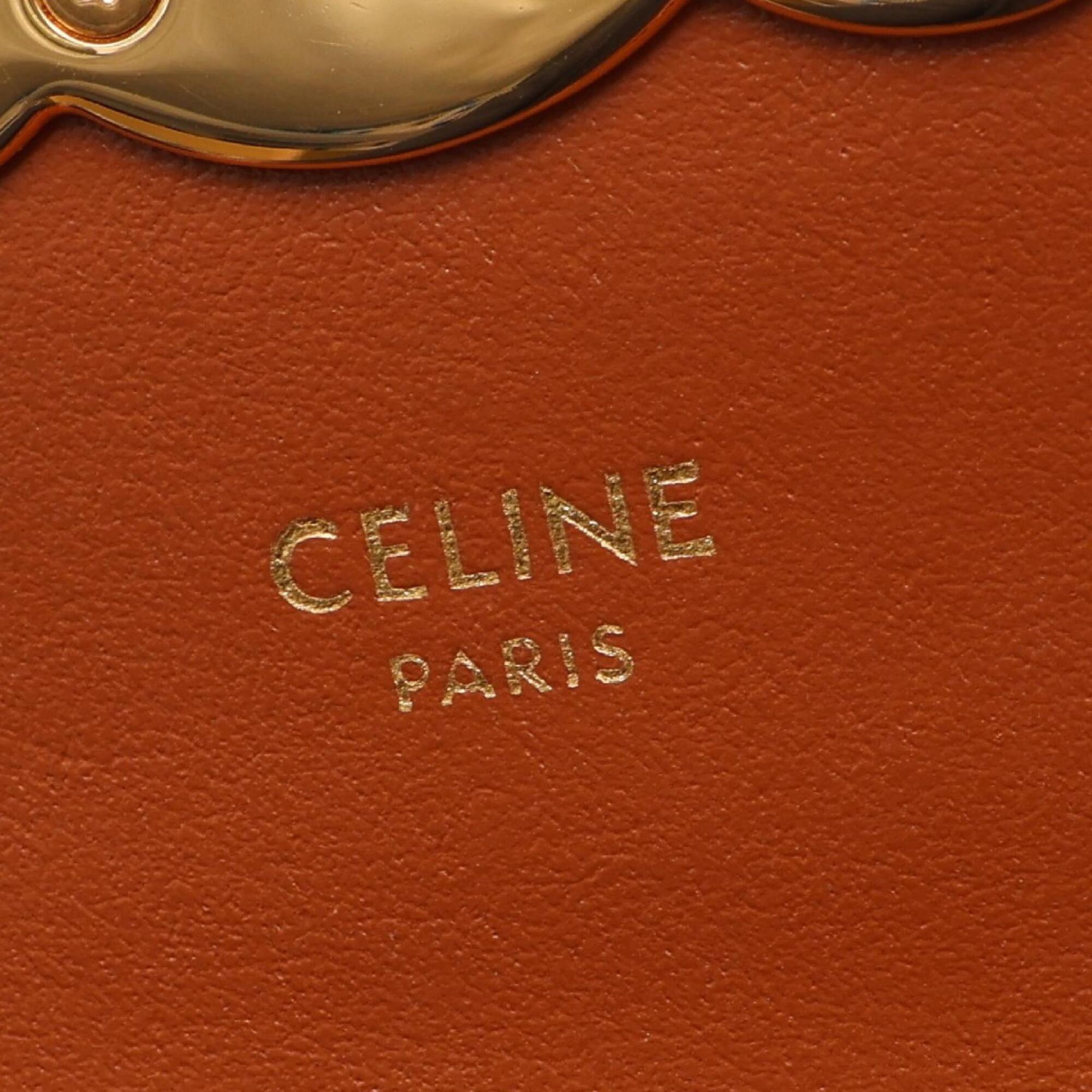 Celine Black Brown Coated Canvas Leather Handbag Shoulder Bag (Pre-Owned)