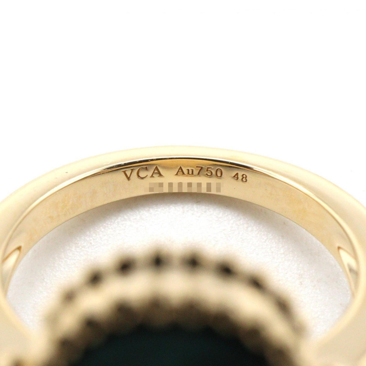 Van Cleef & Arpels Gold Green Yellow Gold (18K) Band Ring (Pre-Owned)