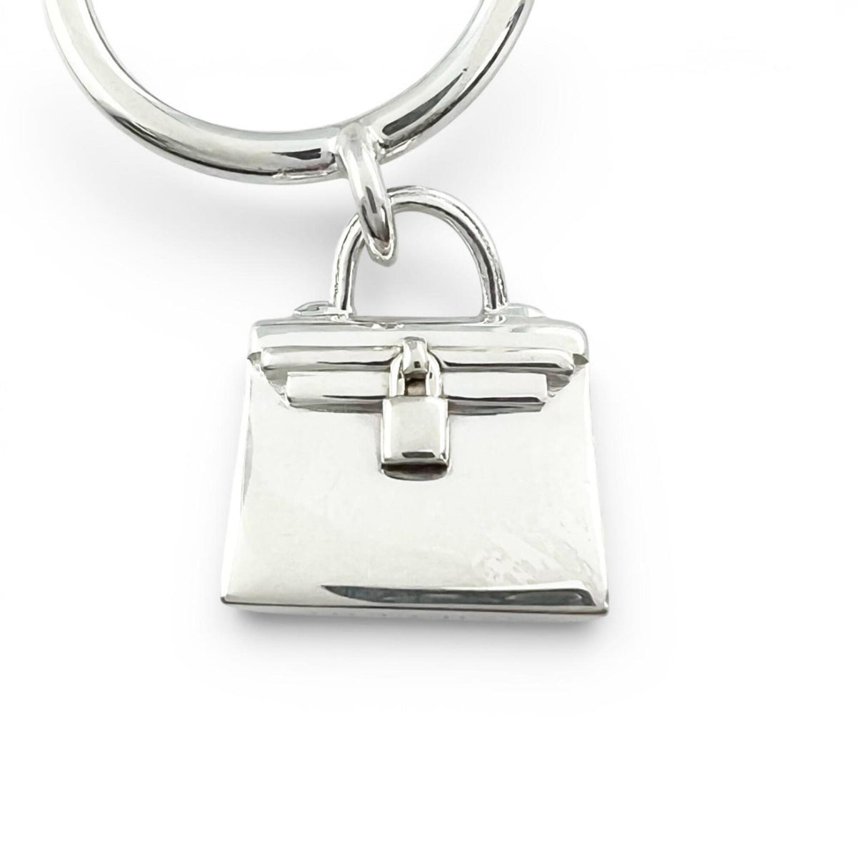 Hermes Silver Silver 925 Band Ring (Pre-Owned)