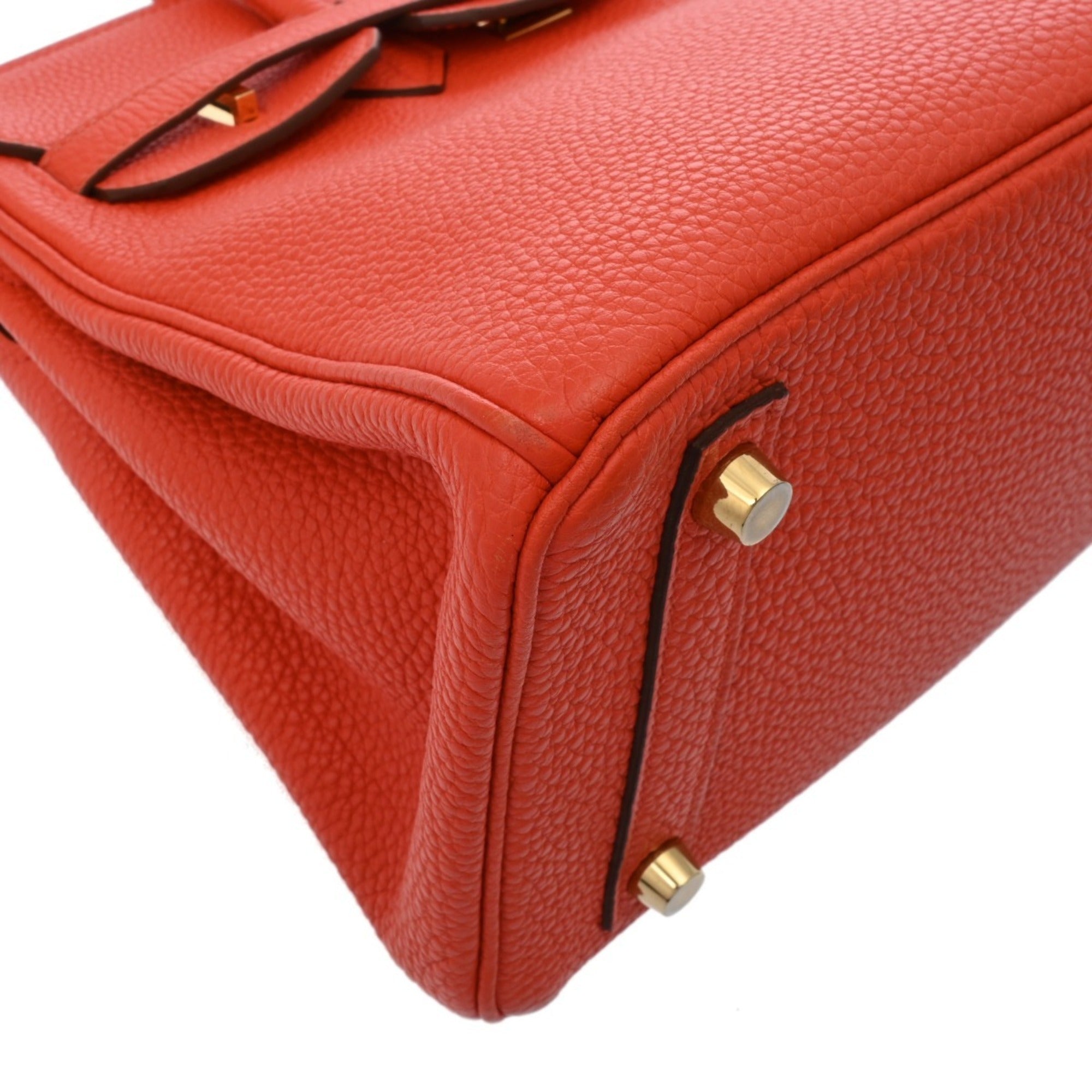 Hermes Orange Poppy Togo Leather Handbag (Pre-Owned)