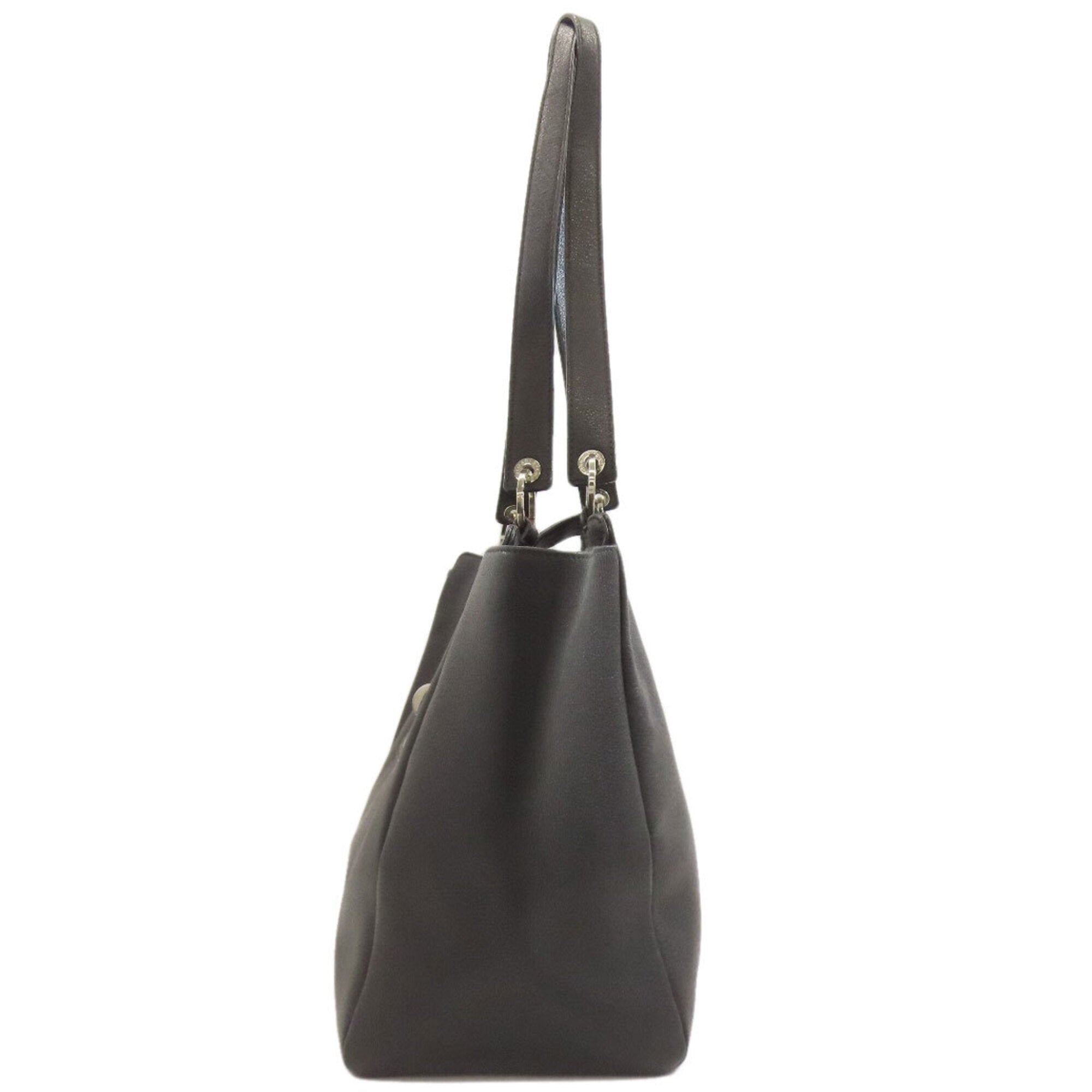 Bvlgari Black Leather Tote Bag (Pre-Owned)