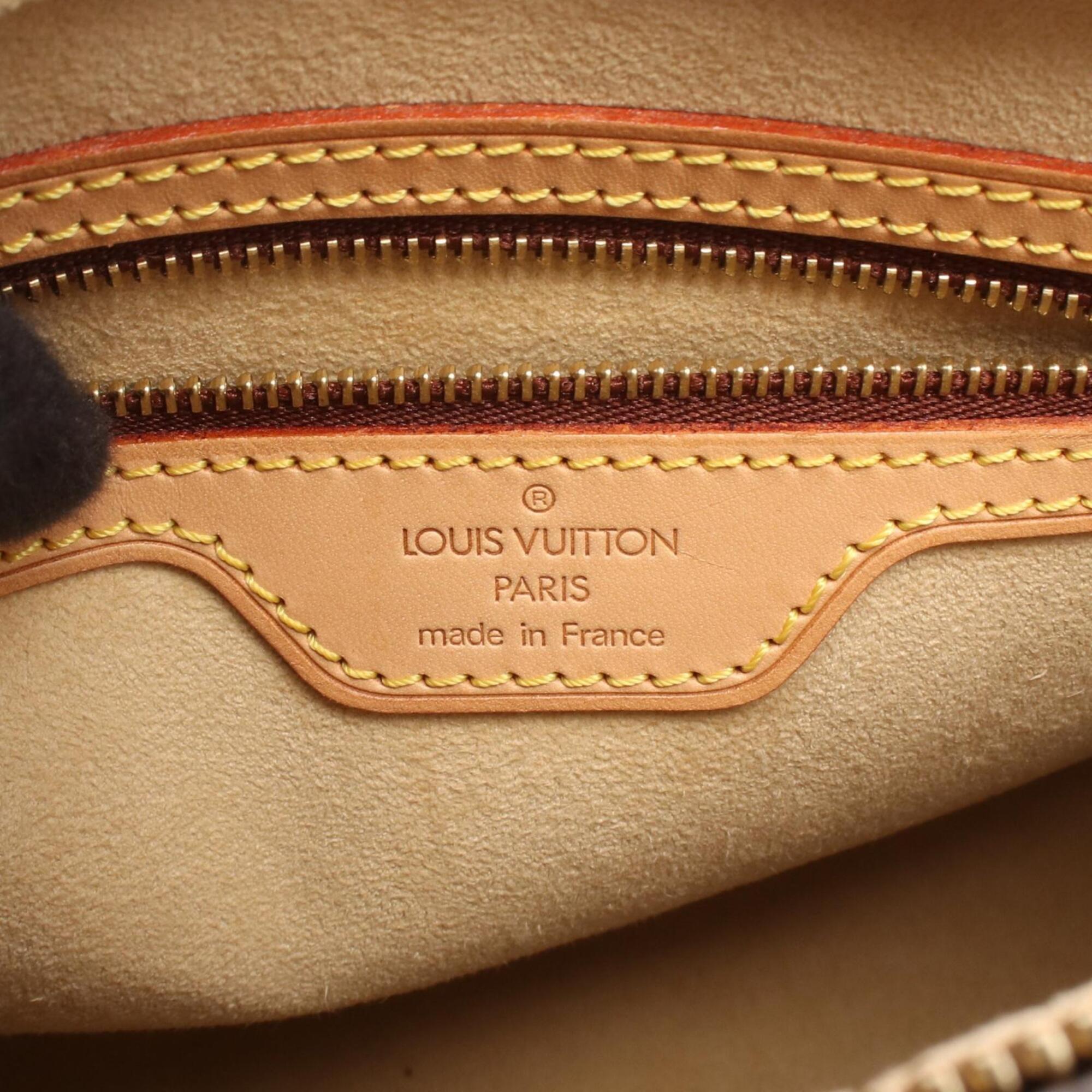 Louis Vuitton Brown Monogram Coated Canvas Leather Handbag Shoulder Bag (Pre-Owned)