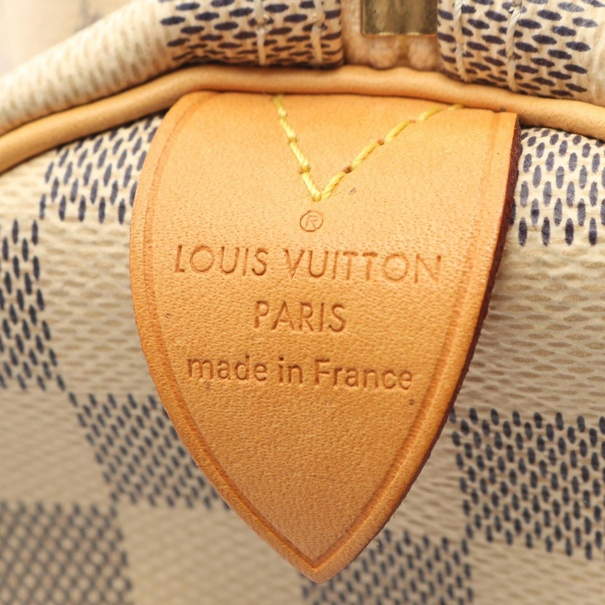 Louis Vuitton White Damier Azur Coated Canvas Leather Handbag (Pre-Owned)