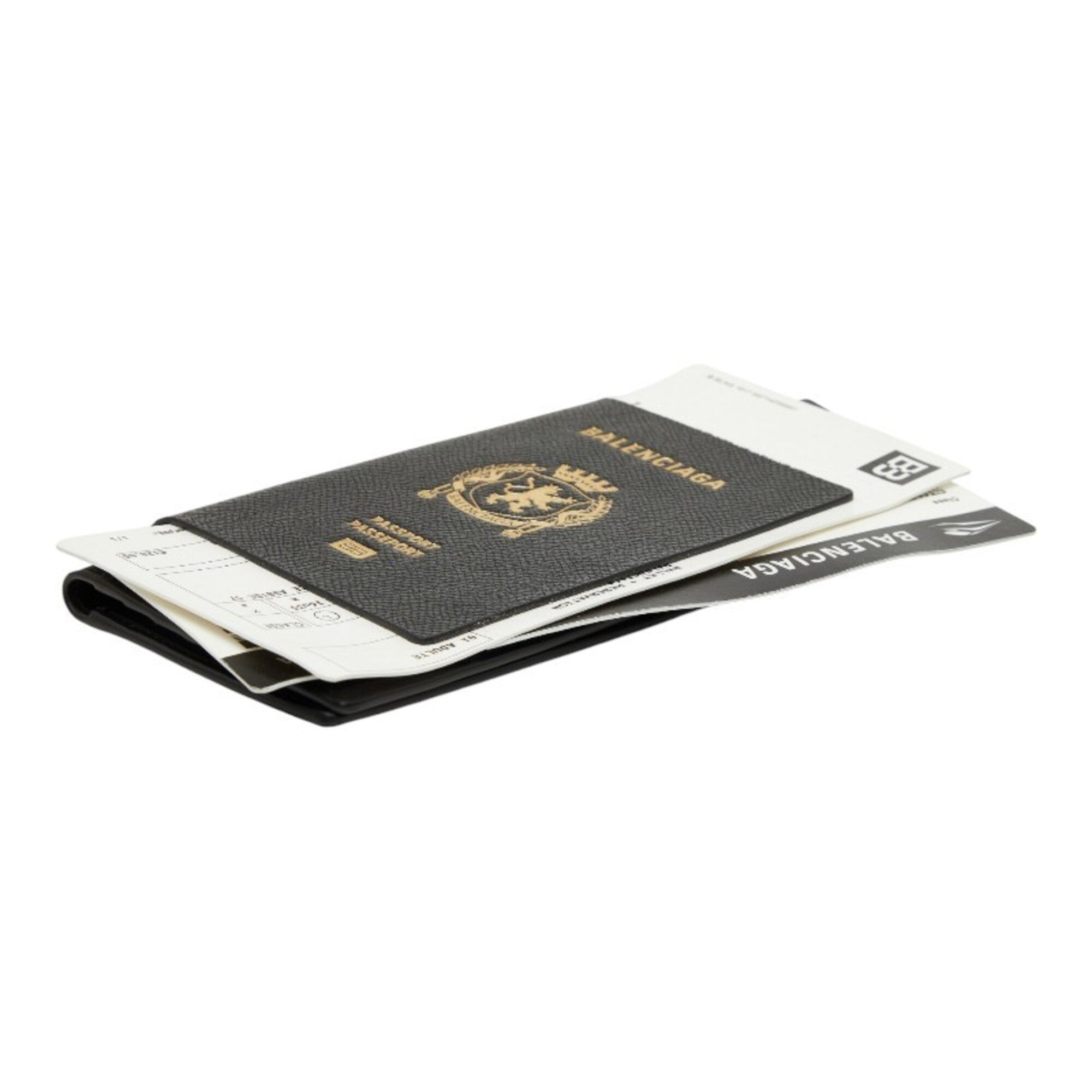 Balenciaga Black Leather Long Wallet (Bi-Fold) (Pre-Owned)