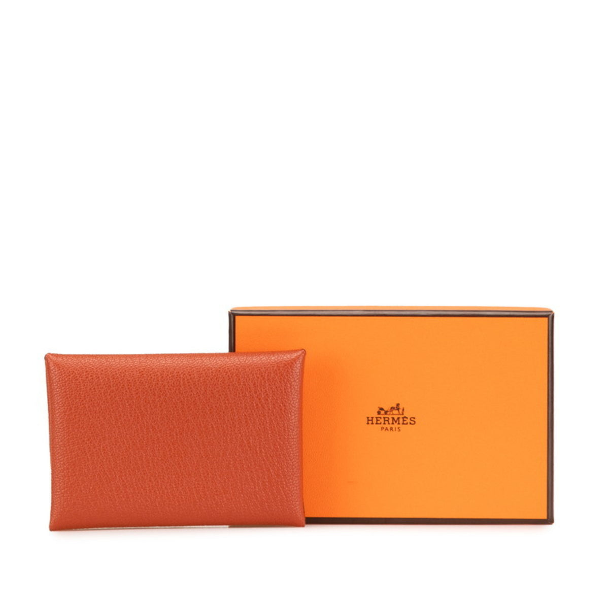 Hermes Brown Chevre Leather Coin Purse/Coin Case (Pre-Owned)