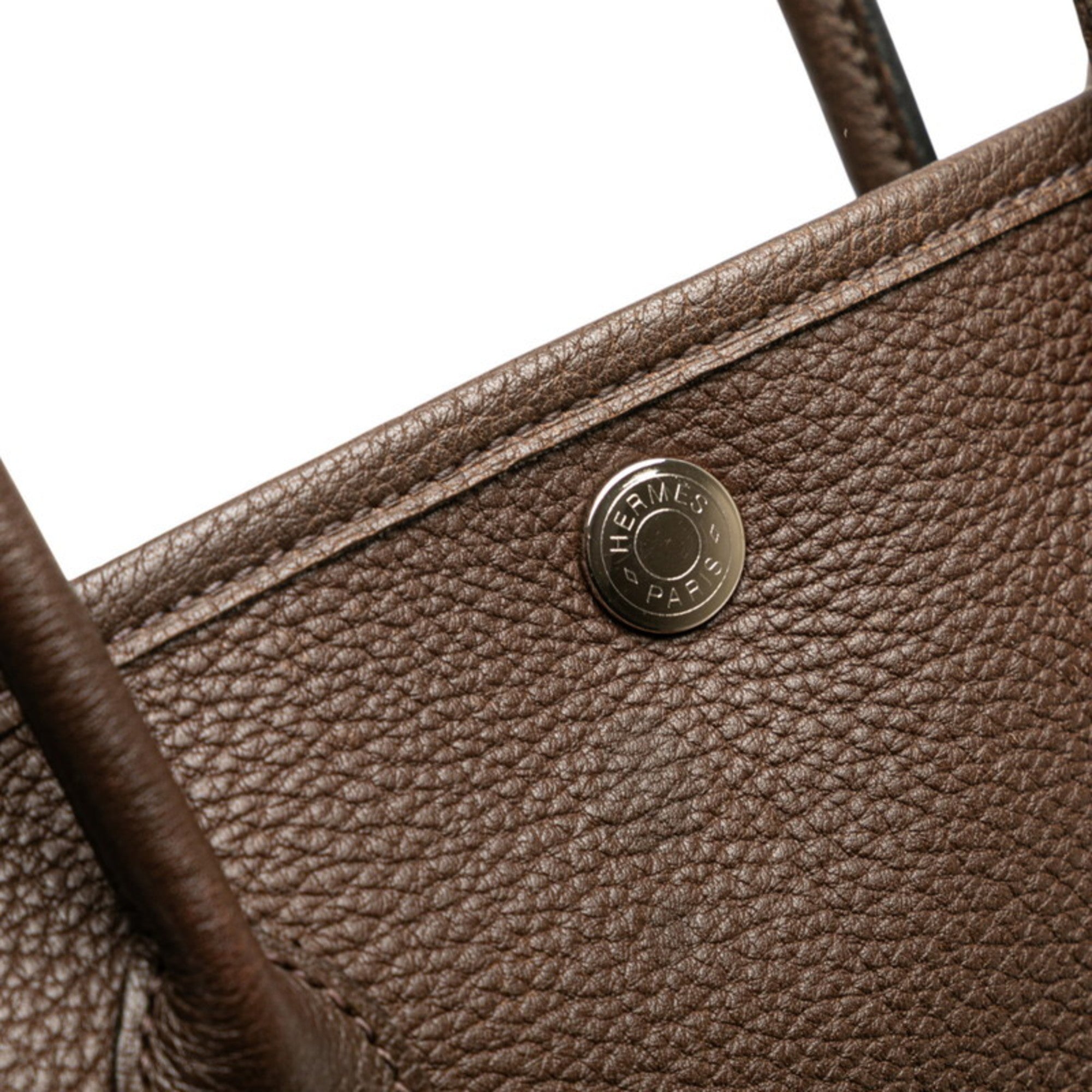 Hermes Garden Chocolat Negonda Leather Handbag (Pre-Owned)