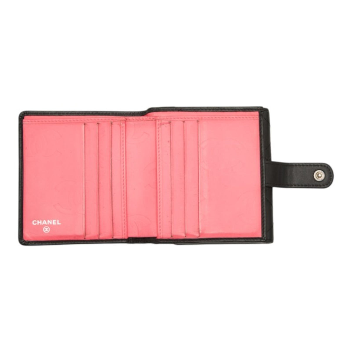 Chanel Black Leather Wallet (Bi-Fold) (Pre-Owned)