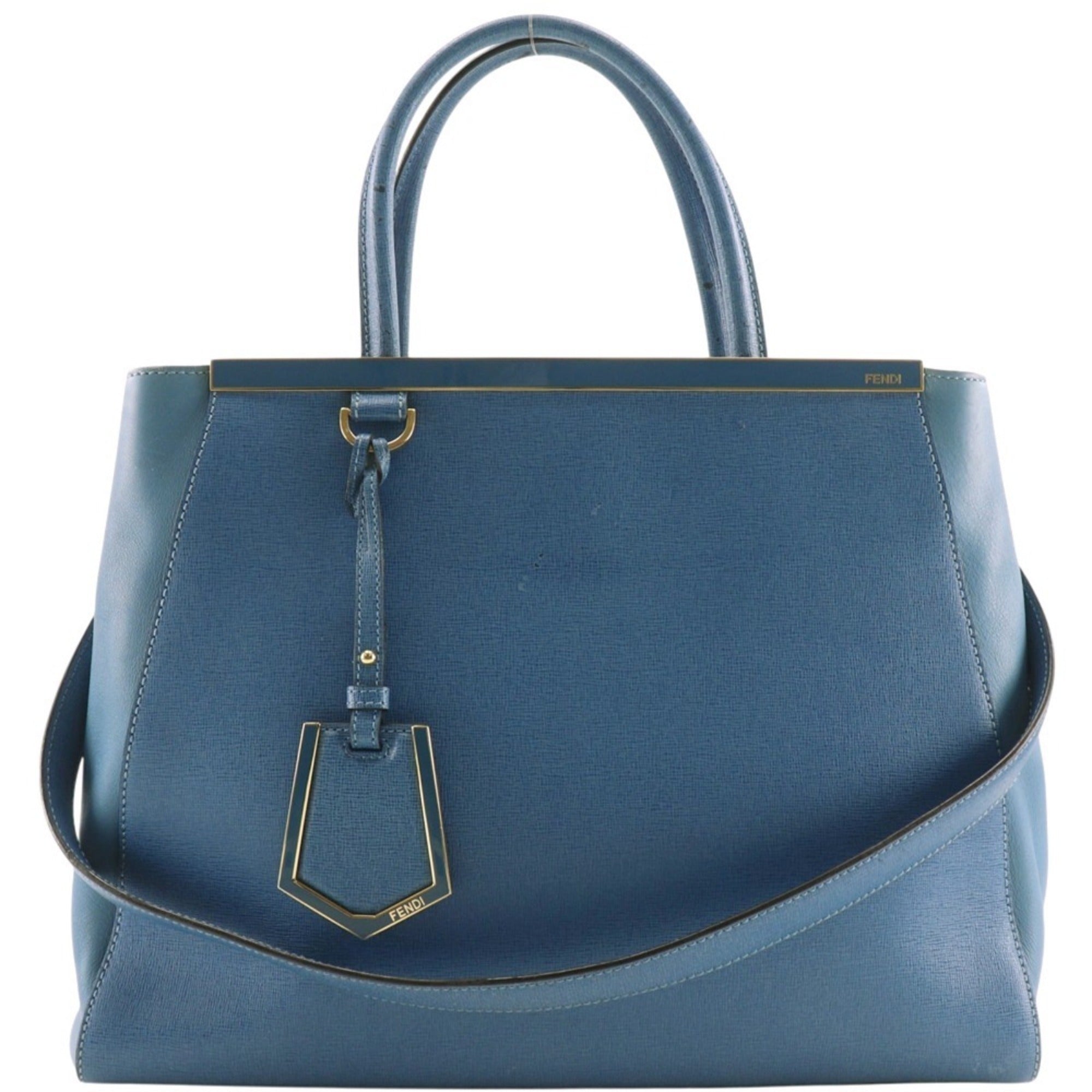 Fendi Blue Leather Handbag (Pre-Owned)