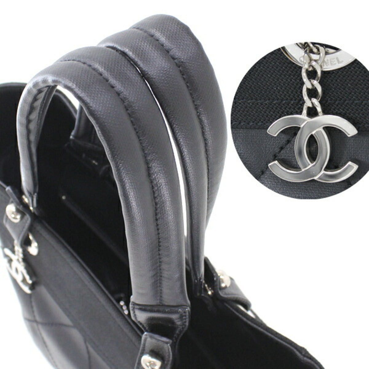 Chanel Paris Biarritz Black Pvc Leather Tote Bag (Pre-Owned)