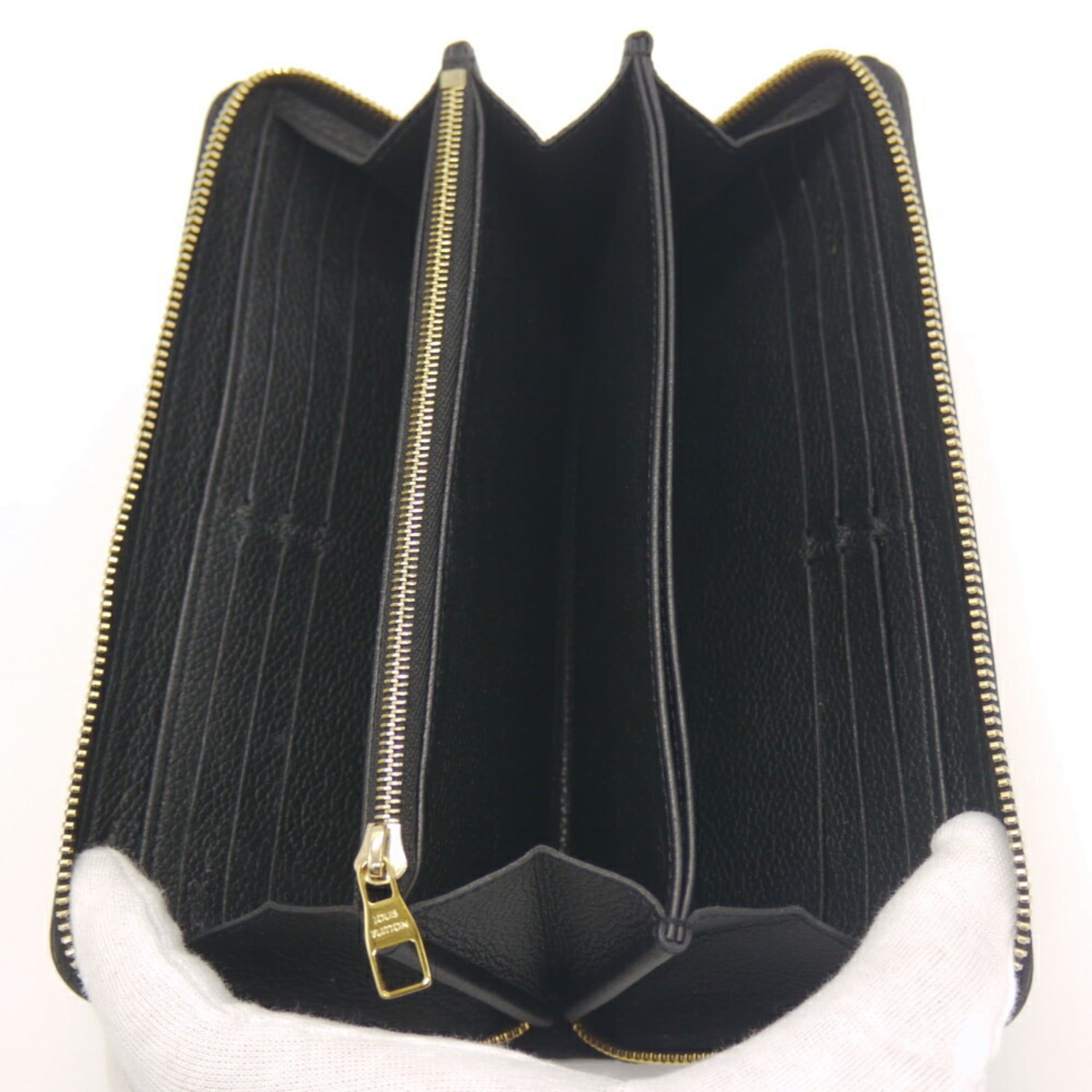 Louis Vuitton Monogram Empreinte Beige Black Monogram Empreinte Long Wallet (Bi-Fold) (Pre-Owned)