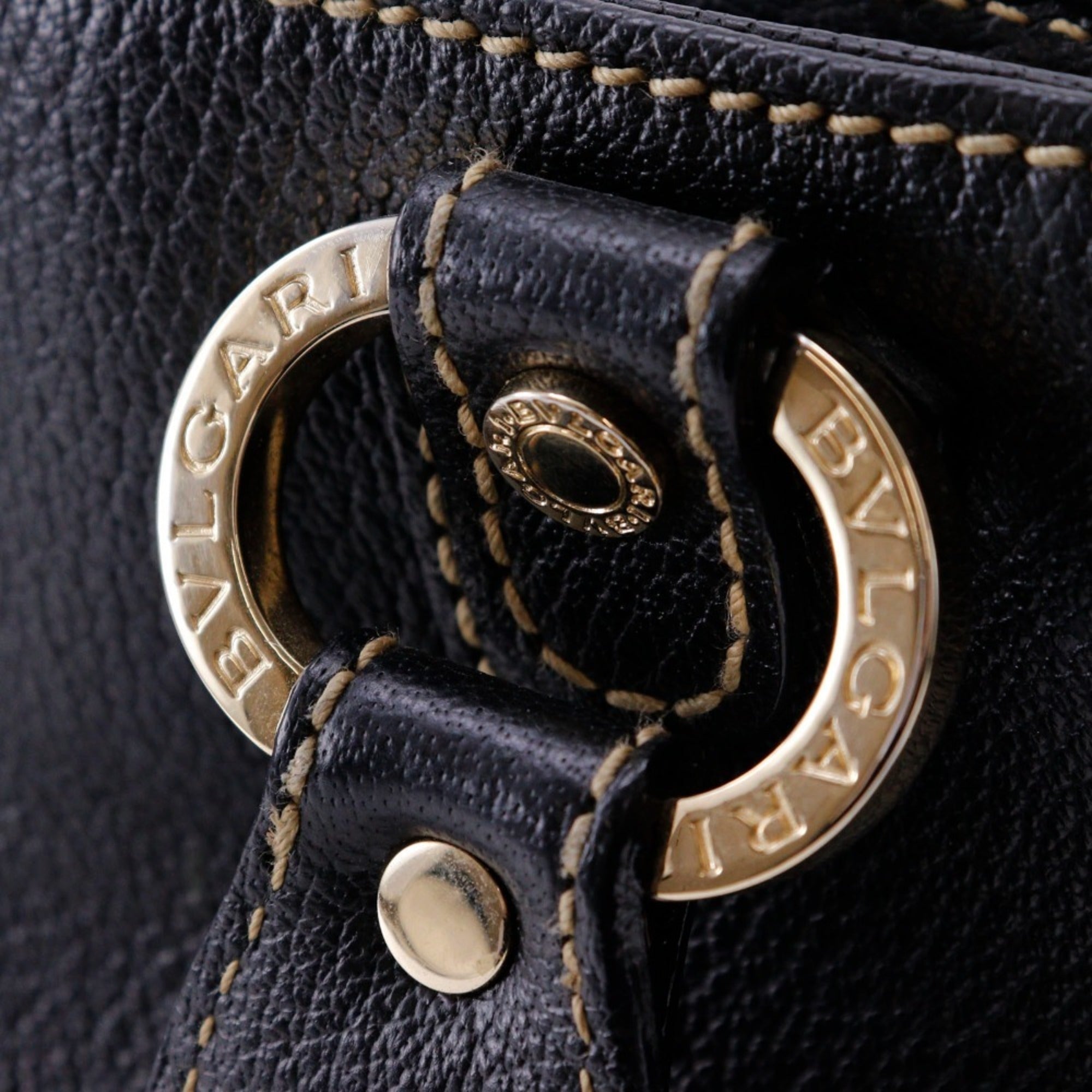 Bvlgari Black Leather Handbag (Pre-Owned)
