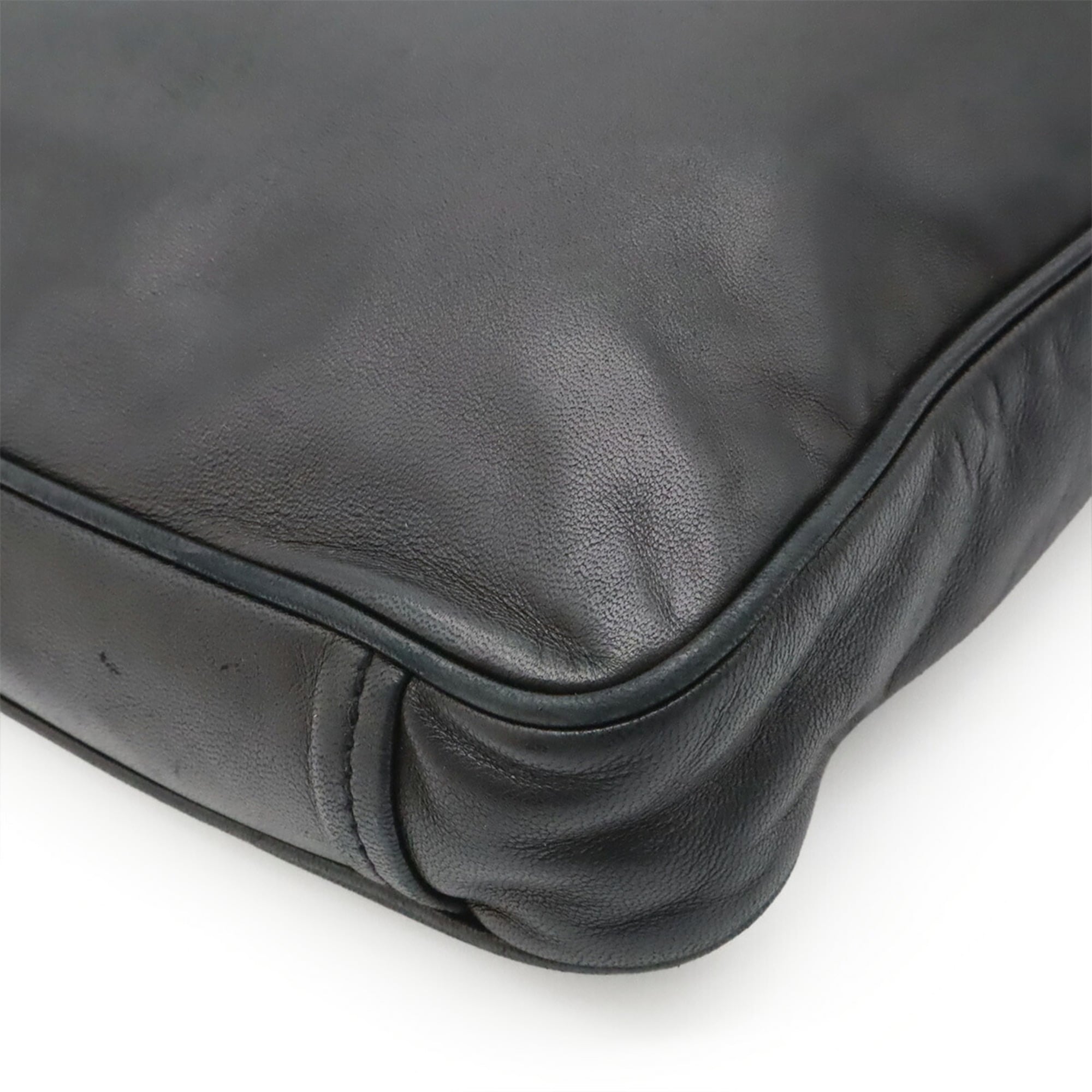 Prada Black Nero Leather Shoulder Bag Sling Bag (Pre-Owned)