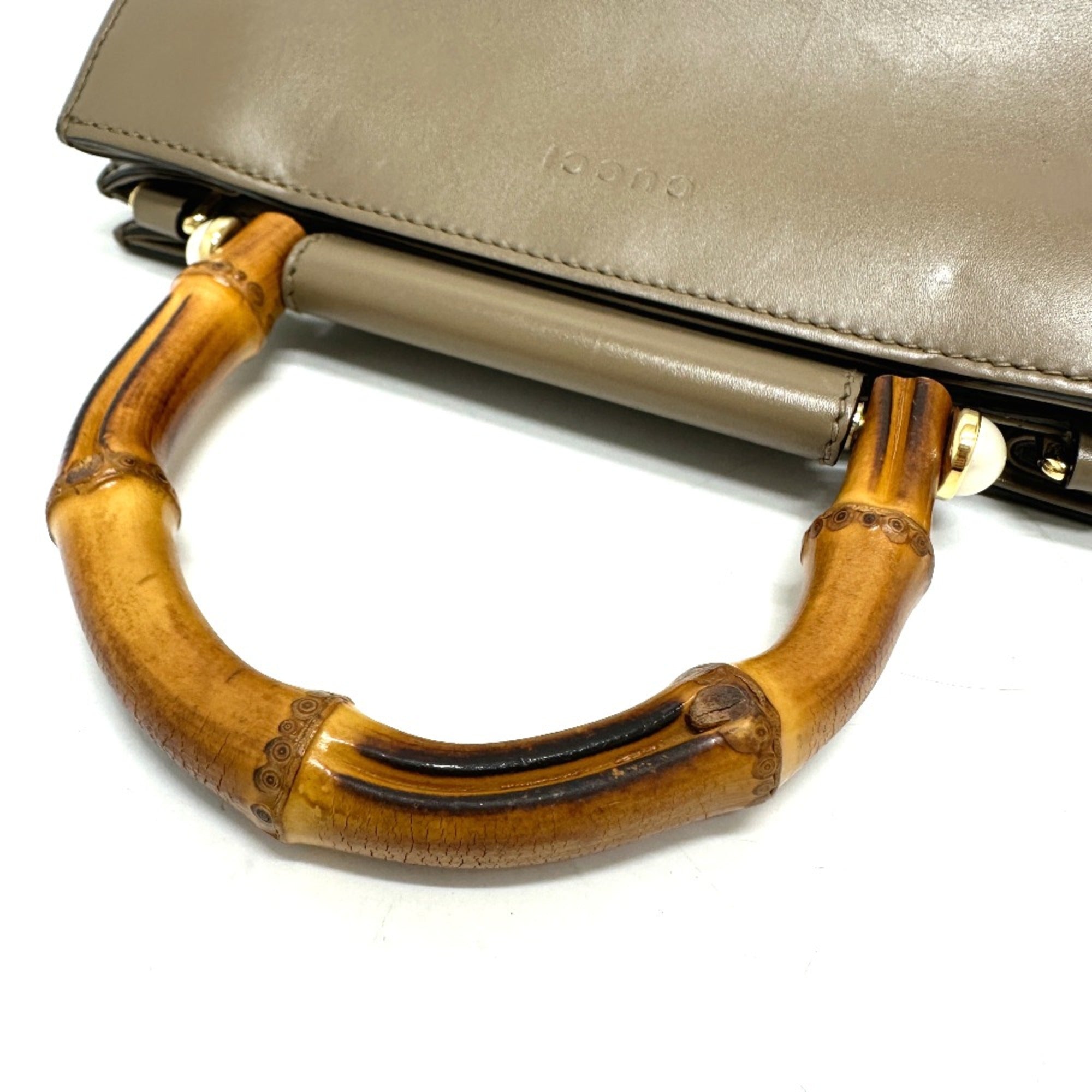 Gucci Brown Leather Handbag (Pre-Owned)