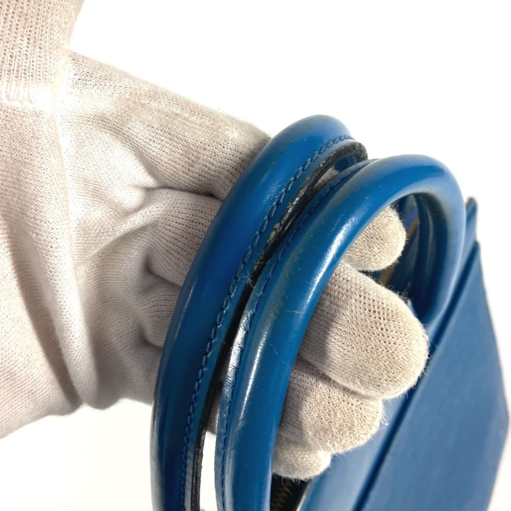 Louis Vuitton Epi Blue Toledo Blue Epi Leather Shoulder Bag Tote Bag (Pre-Owned)
