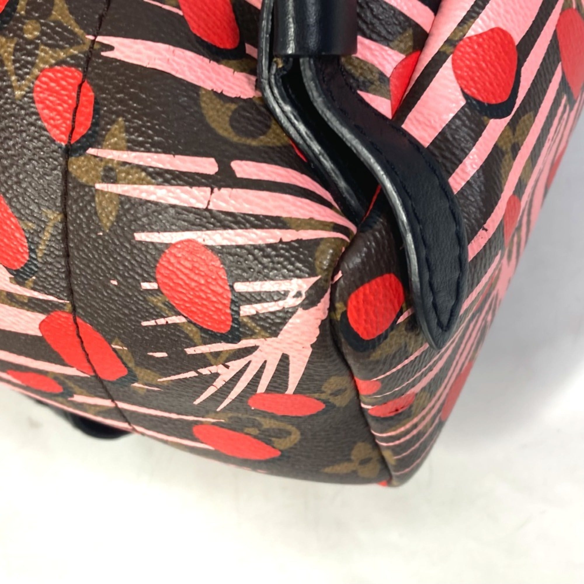 Louis Vuitton Brown Pink Red Color Monogram Backpack (Pre-Owned)