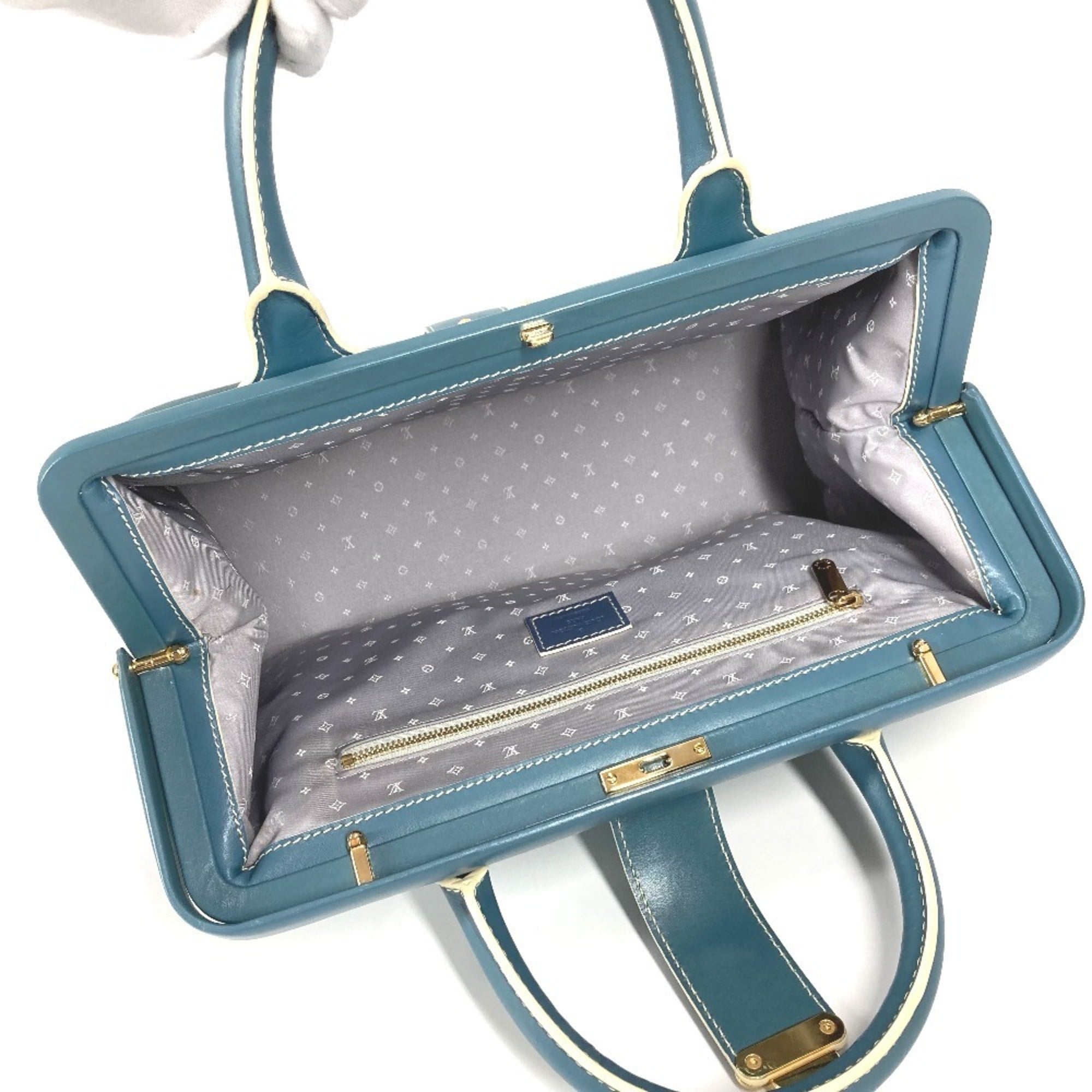 Louis Vuitton Blue Suhali Leather Leather Handbag Tote Bag (Pre-Owned)
