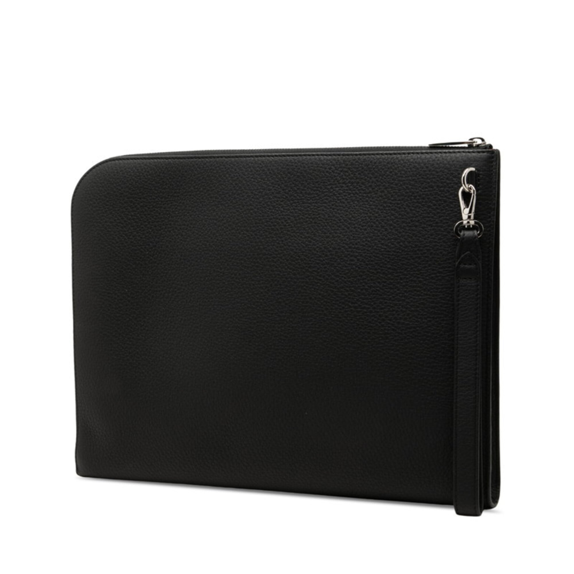 Cartier Must Black Leather Clutch Bag (Pre-Owned)