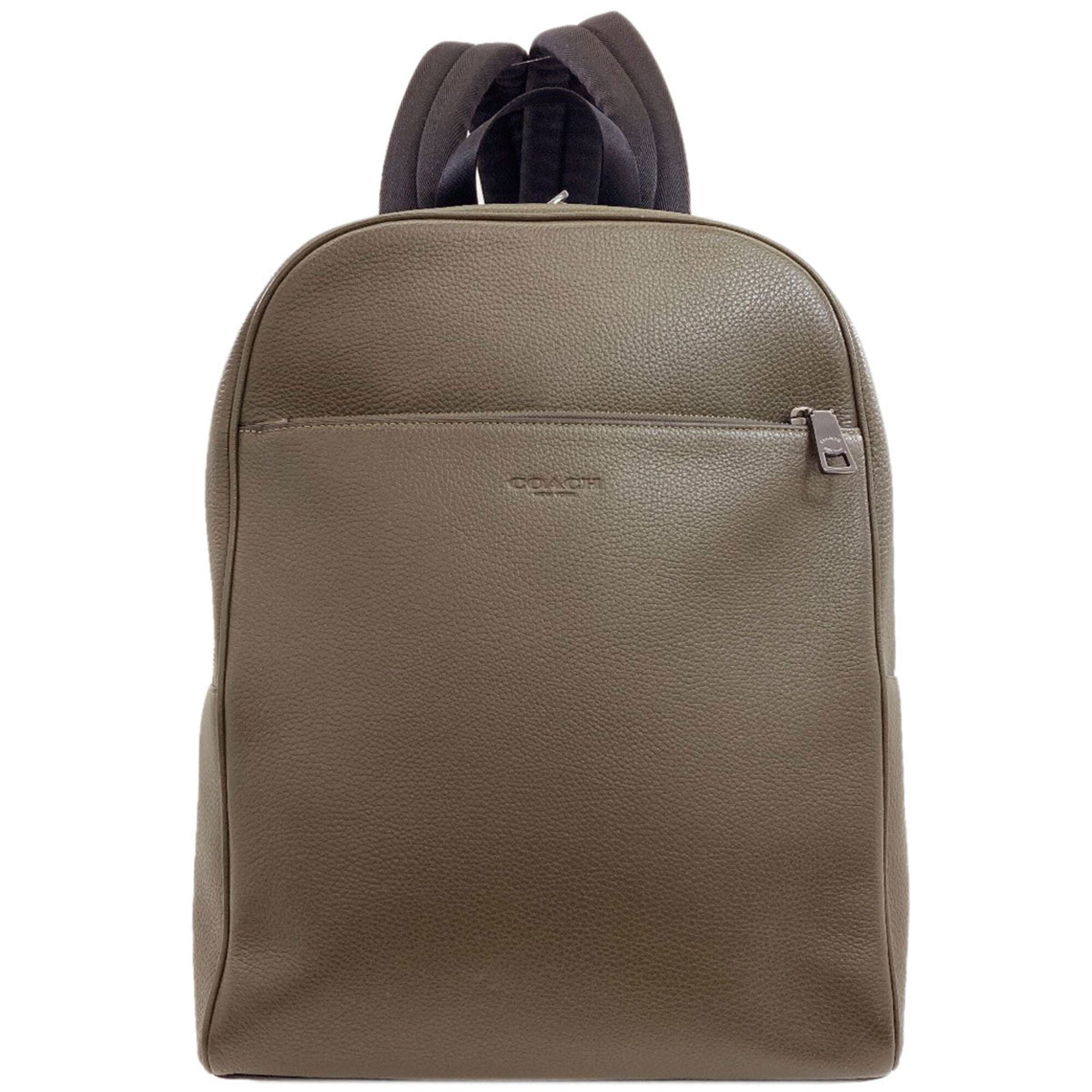 Coach Khaki Leather Backpack (Pre-Owned)