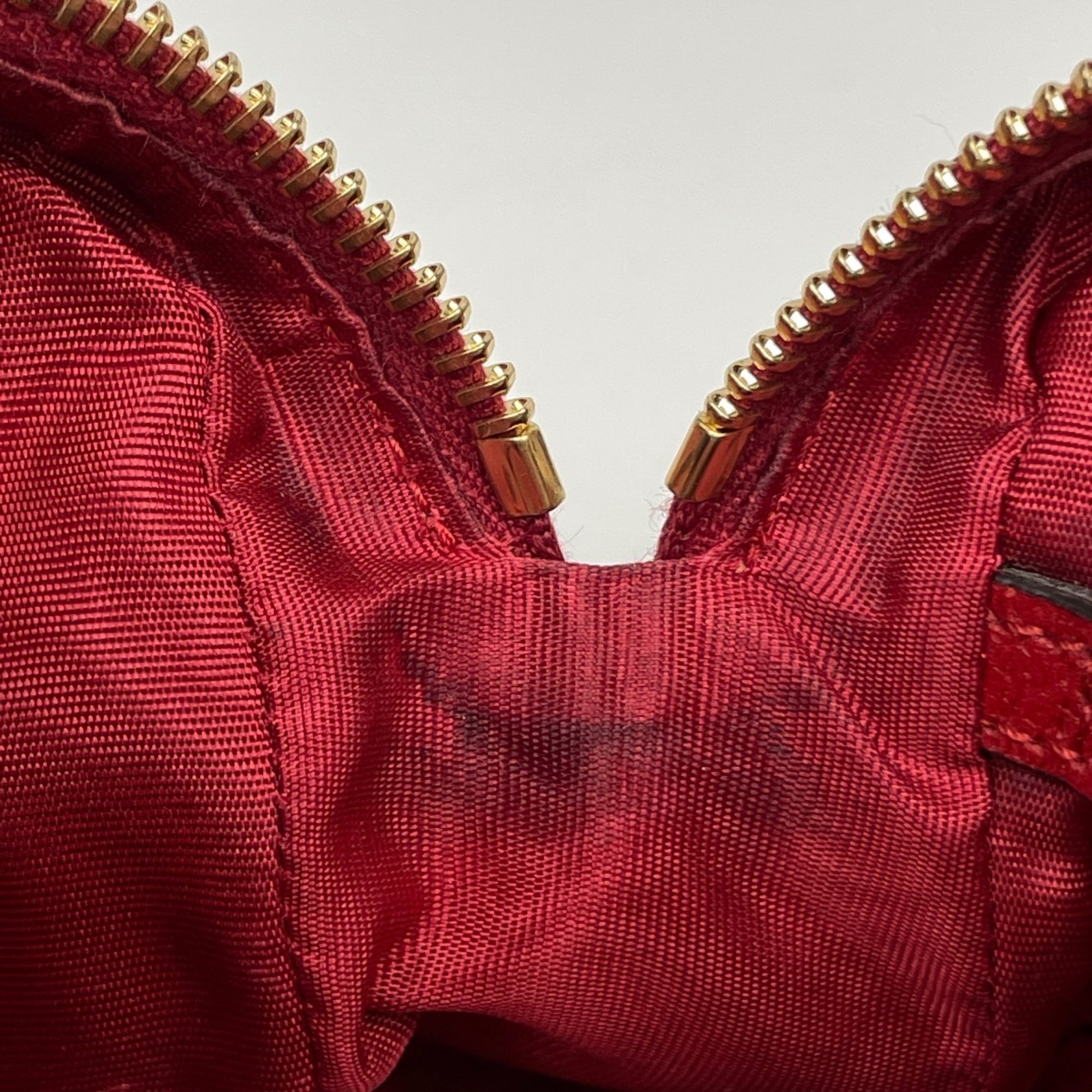 Gucci Blue Red Color White Canvas Shoulder Bag (Pre-Owned)