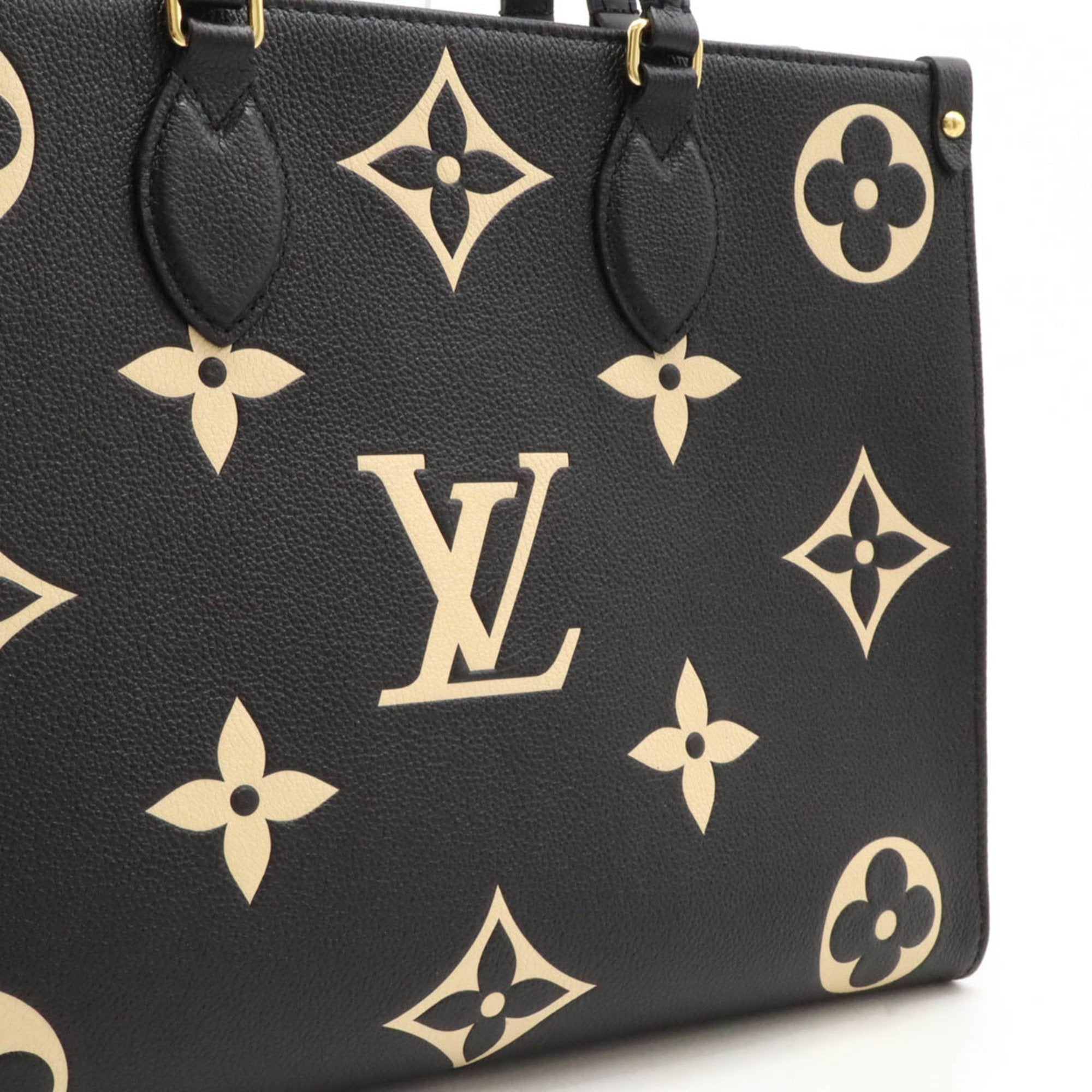 Louis Vuitton Monogram Empreinte Beige Black Monogram Empreinte Handbag Tote Bag (Pre-Owned)