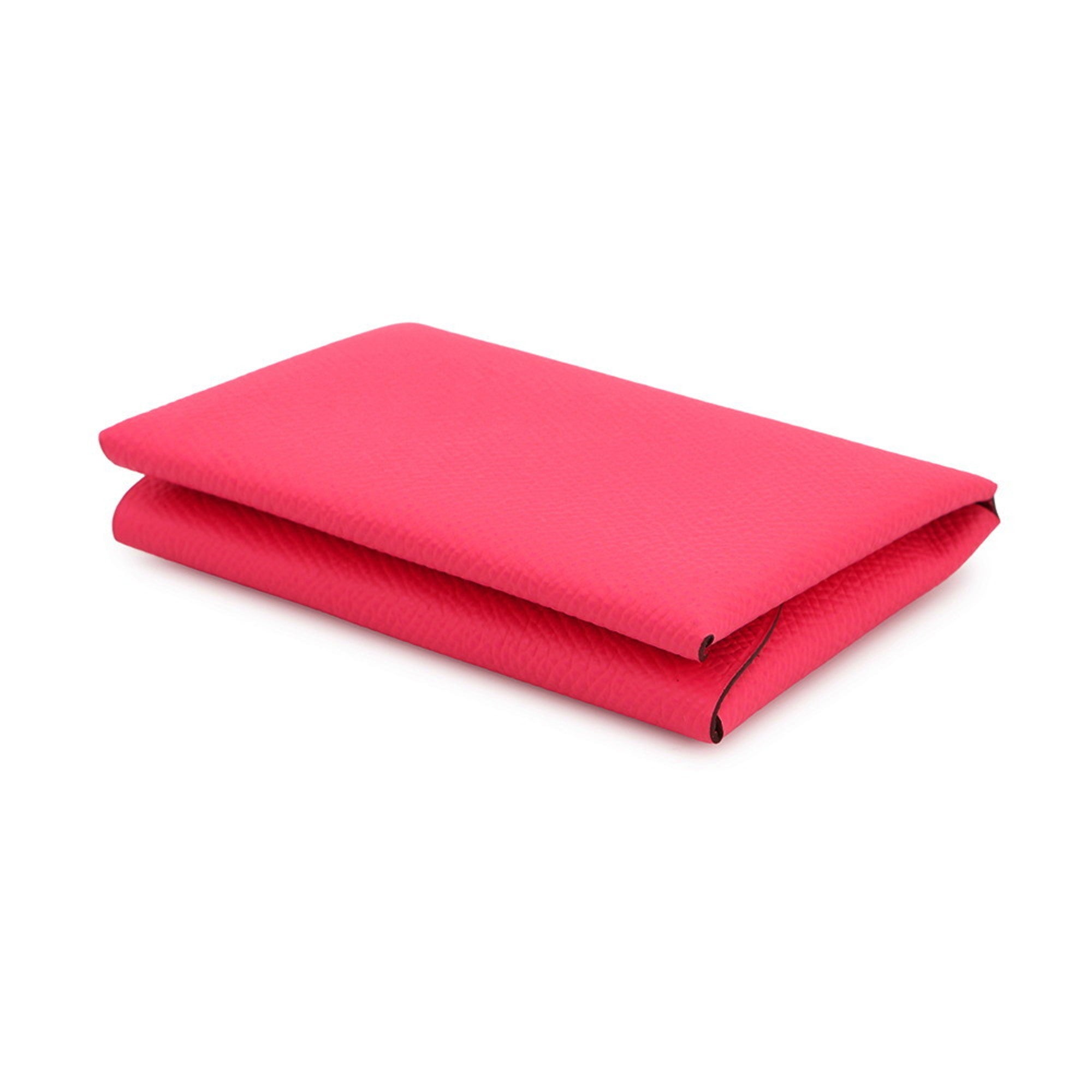 Hermes Pink Epsom Leather Coin Purse/Coin Case (Pre-Owned)