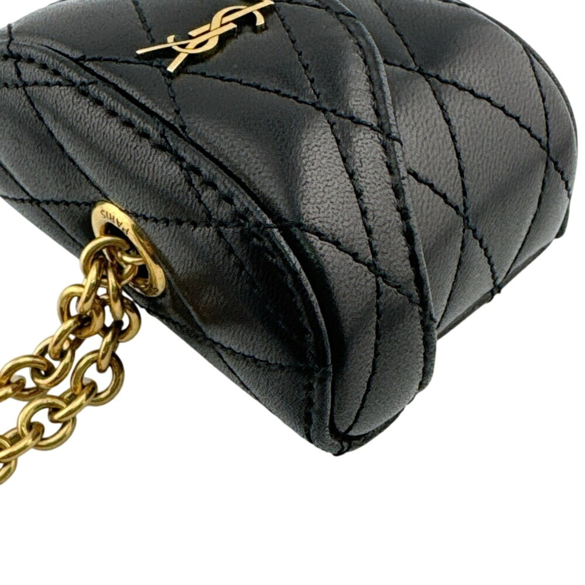 Yves Saint Laurent Black Leather Pouch (Pre-Owned)