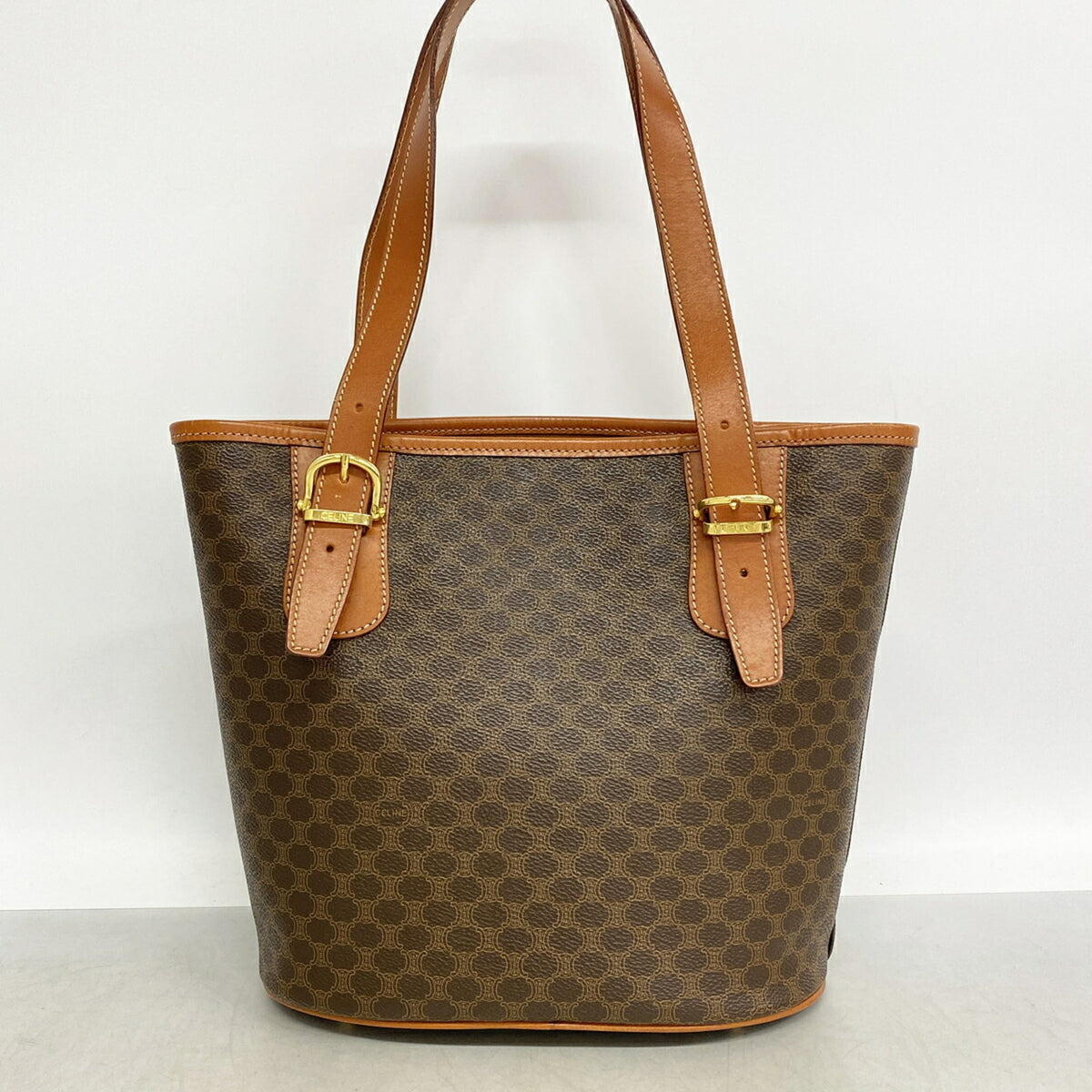 Celine Brown Pvc Tote Bag (Pre-Owned)