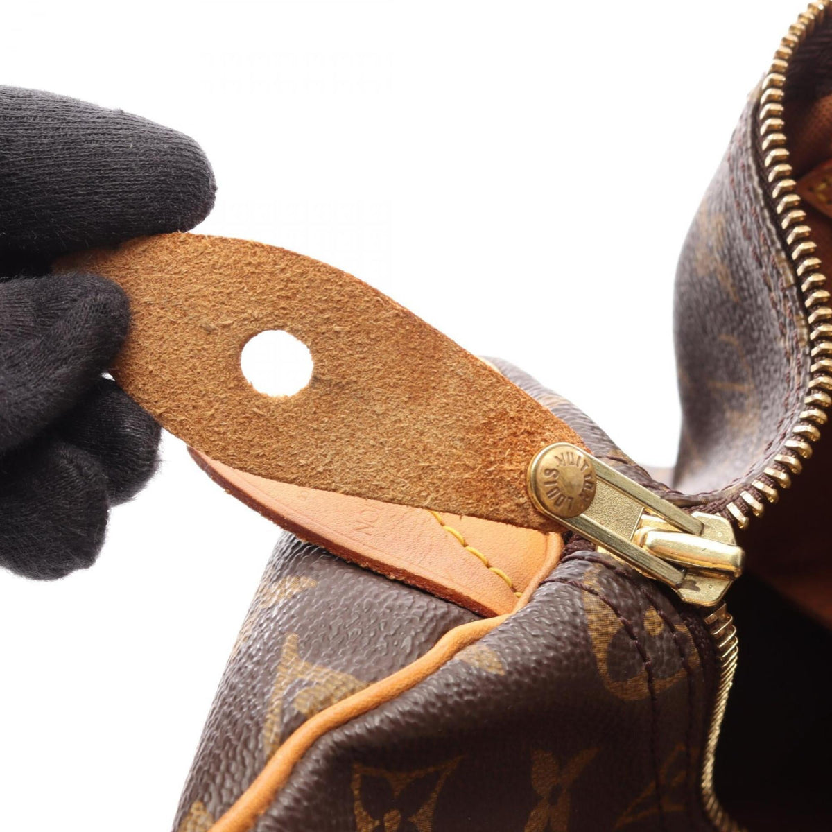 Louis Vuitton Brown Coated Canvas Monogram Leather Handbag (Pre-Owned)