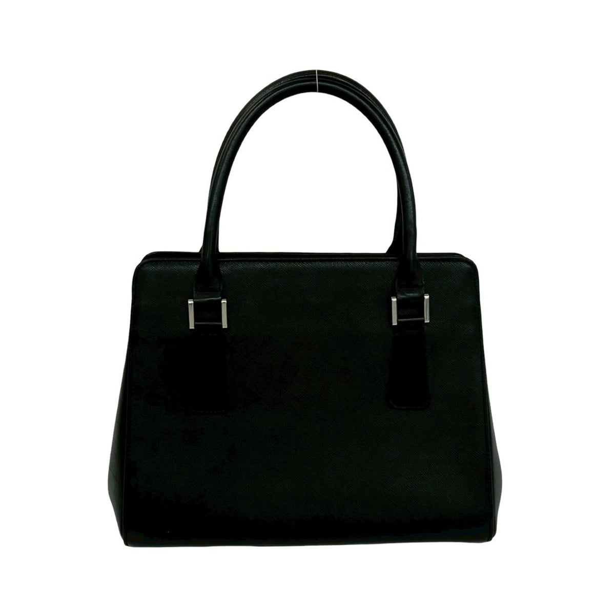 Burberry Black Leather Handbag Tote Bag (Pre-Owned)