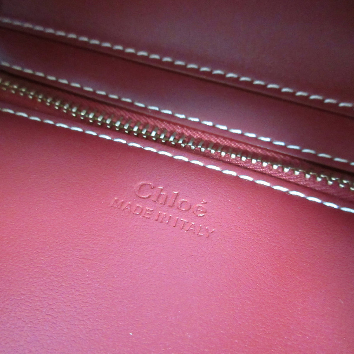 Chloé Red Color Felt Shoulder Bag (Pre-Owned)