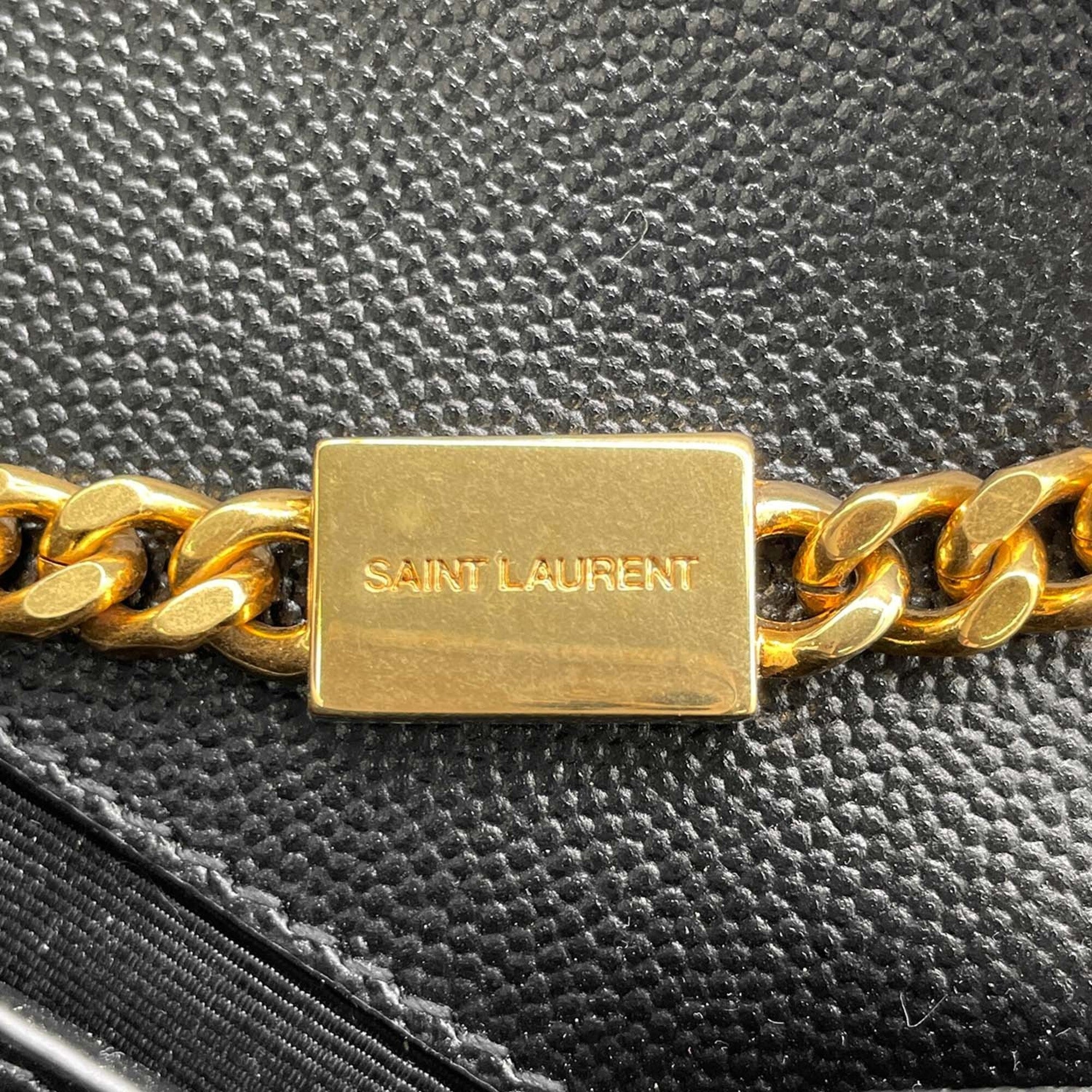 Saint Laurent Black Leather Shoulder Bag (Pre-Owned)