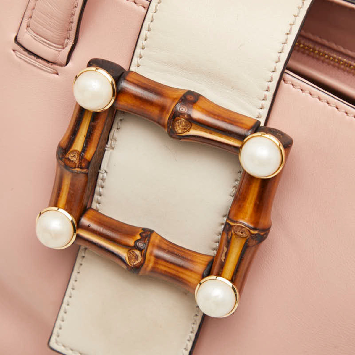Gucci Ivory Pink Leather Handbag Shoulder Bag (Pre-Owned)