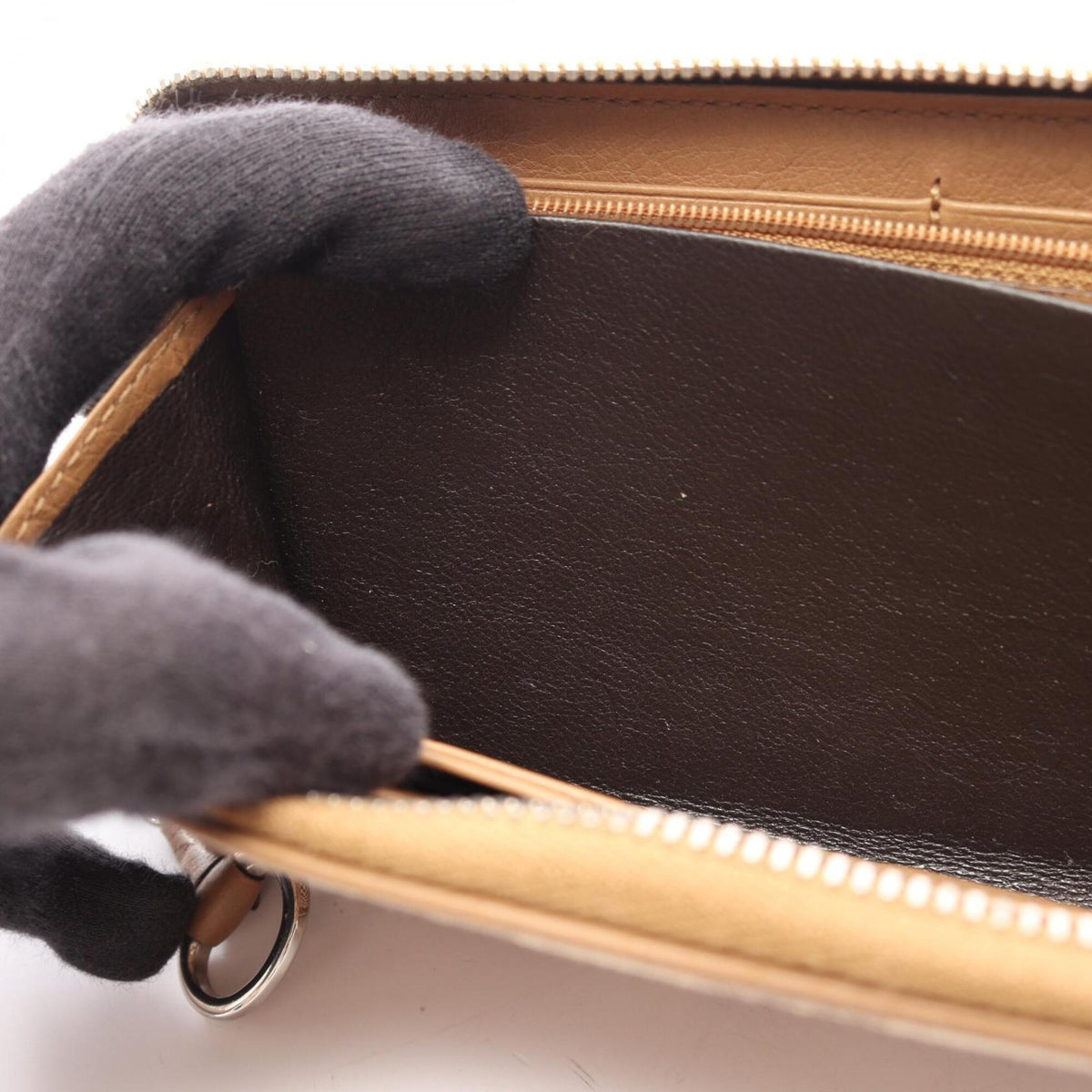 Gucci Beige Brown Gg Canvas Leather Long Wallet (Bi-Fold) (Pre-Owned)