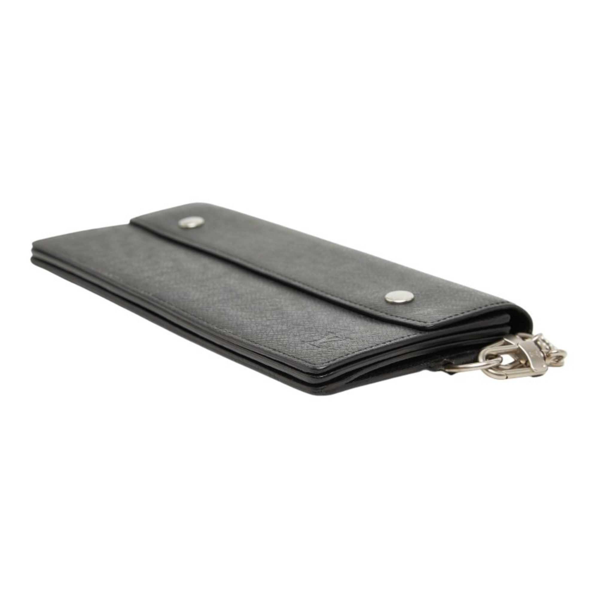 Louis Vuitton Ardoise Black Pvc Leather Long Wallet (Bi-Fold) (Pre-Owned)