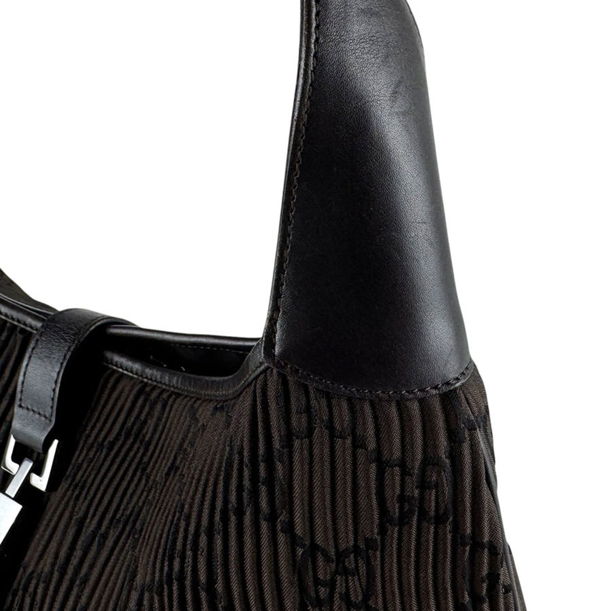 Gucci Brown Nylon Leather Handbag (Pre-Owned)