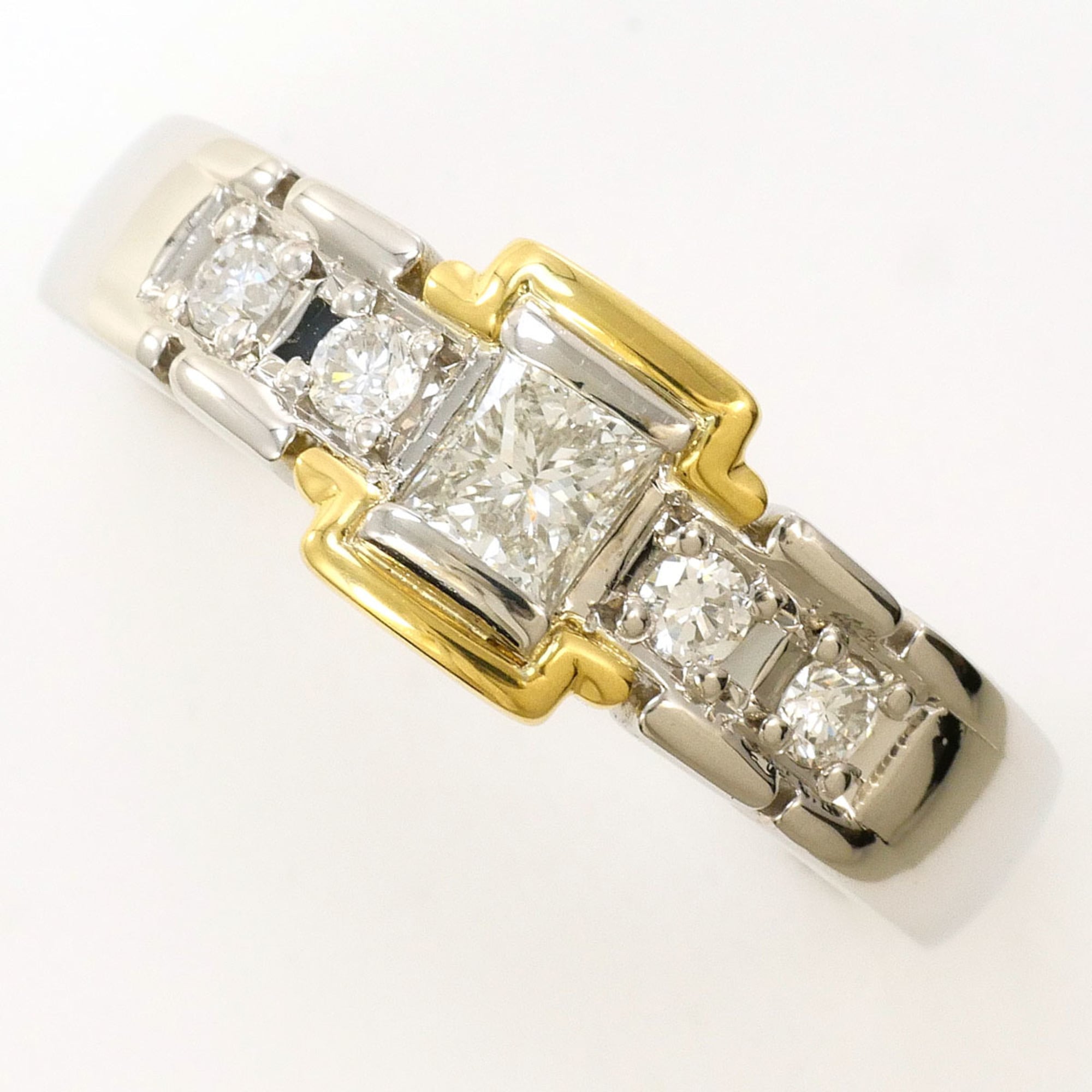 Unbranded Platinum Yellow Gold Yellow Gold (18K) Platinum 900 Band Ring (Pre-Owned)