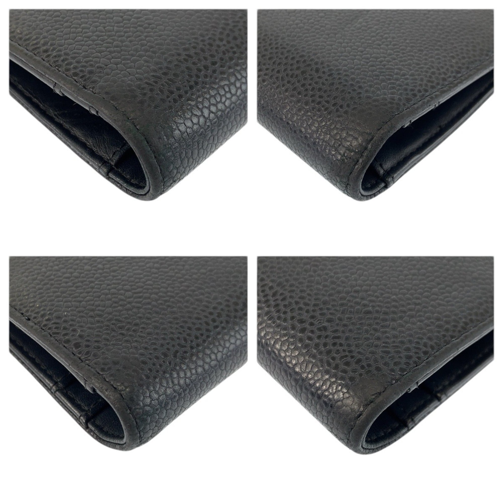 Chanel Black Leather Wallet (Bi-Fold) (Pre-Owned)