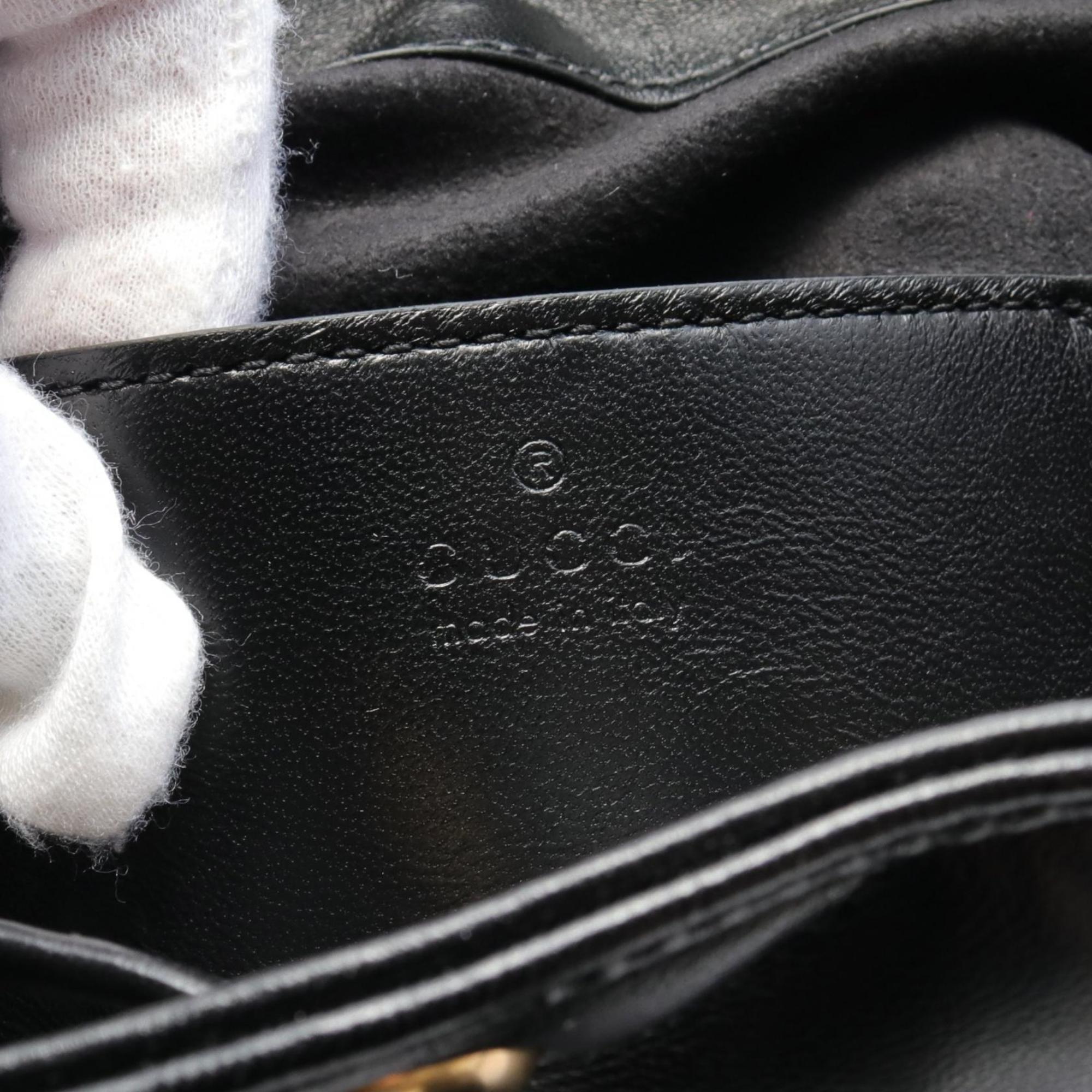 Gucci Black Leather Backpack