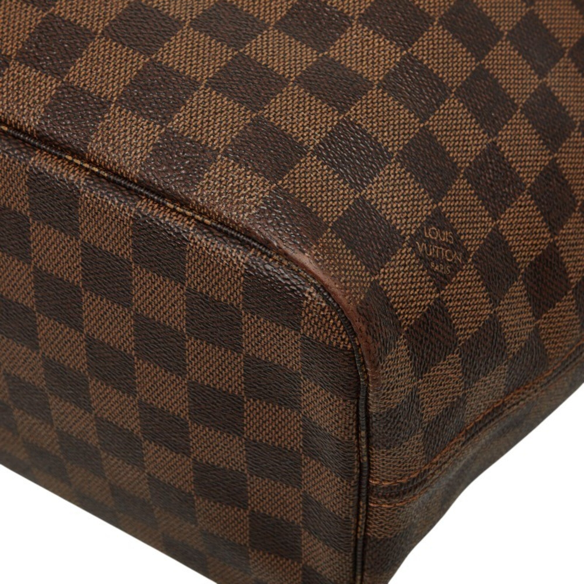Louis Vuitton Brown Damier Canvas Pvc Leather Tote Bag (Pre-Owned)