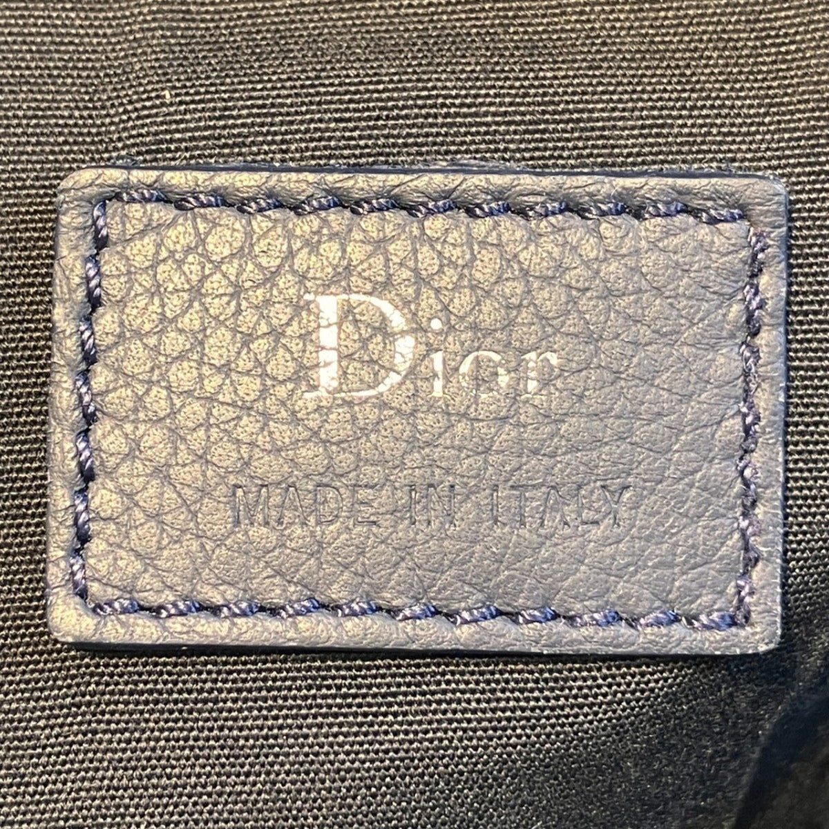 Christian Dior Navy Leather Shoulder Bag (Pre-Owned)