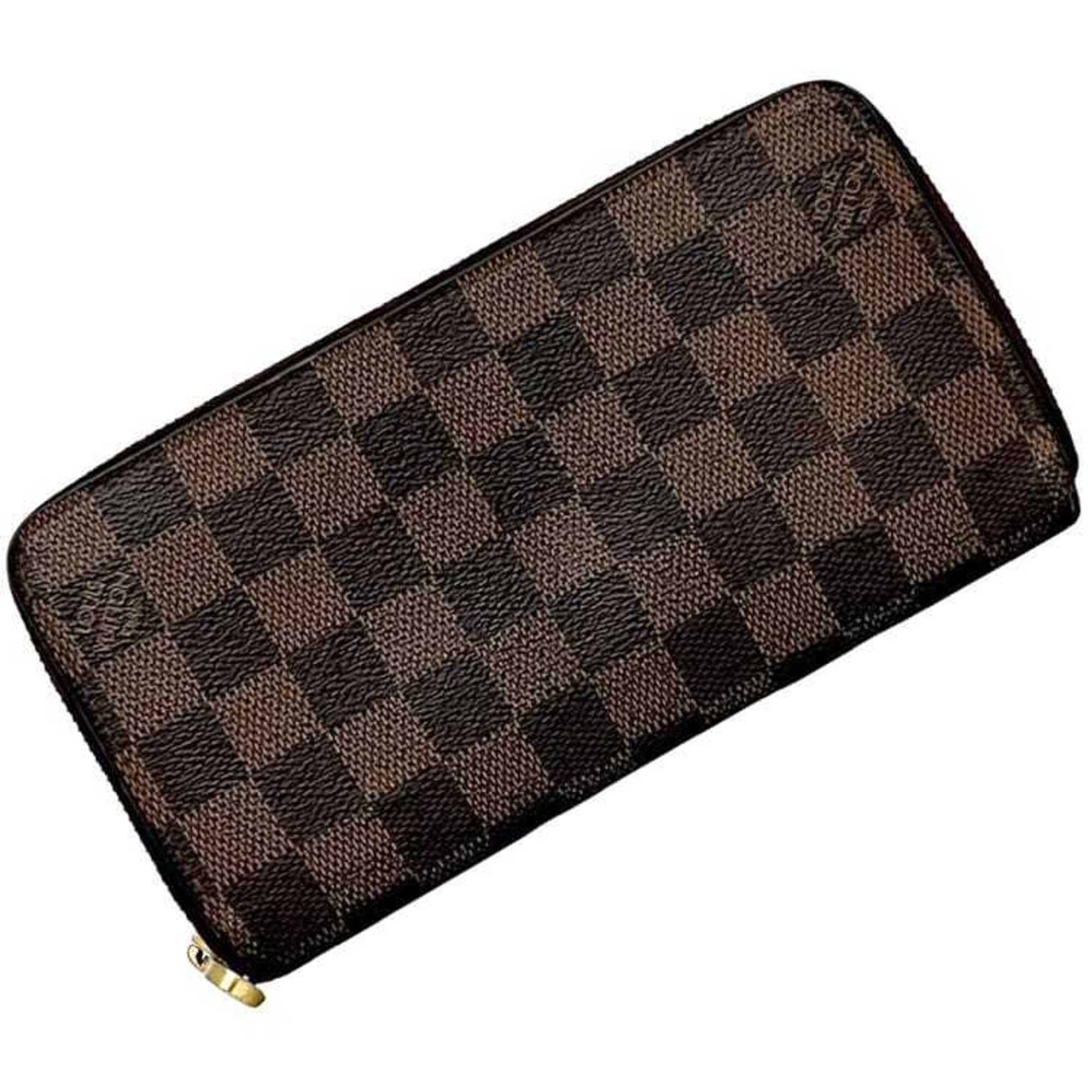Louis Vuitton Damier Brown Damier Canvas Ebene Damier Canvas Coin Purse/Coin Case (Pre-Owned)